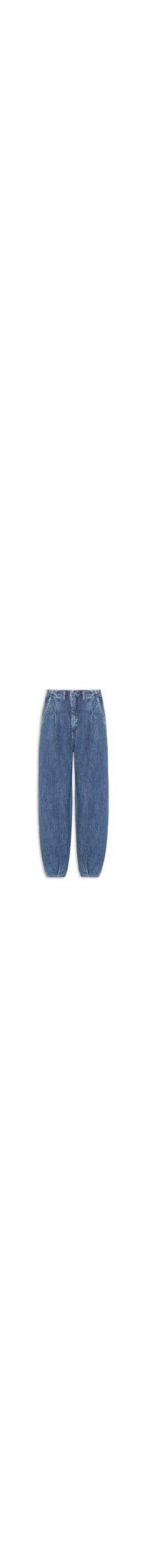 Calça Jeans Feminina Pregas - Azul