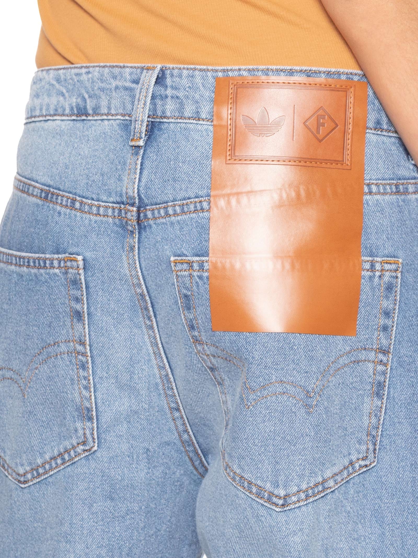 Calça Jeans Feminina Raquel Wide Leg Azul Forum + Adidas