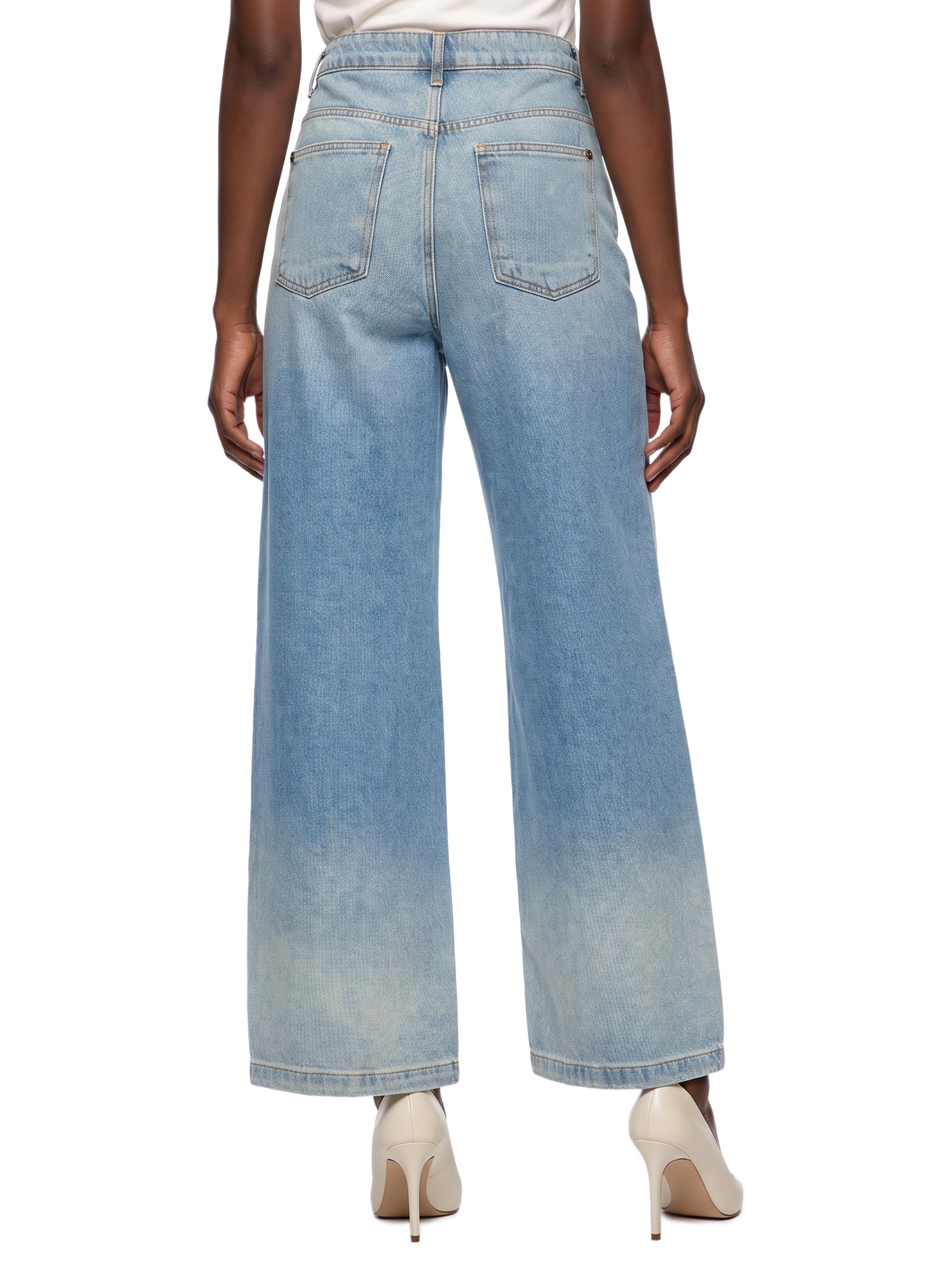 Calça Jeans Feminina Relaxed Cintura Média Azul Lança Perfume