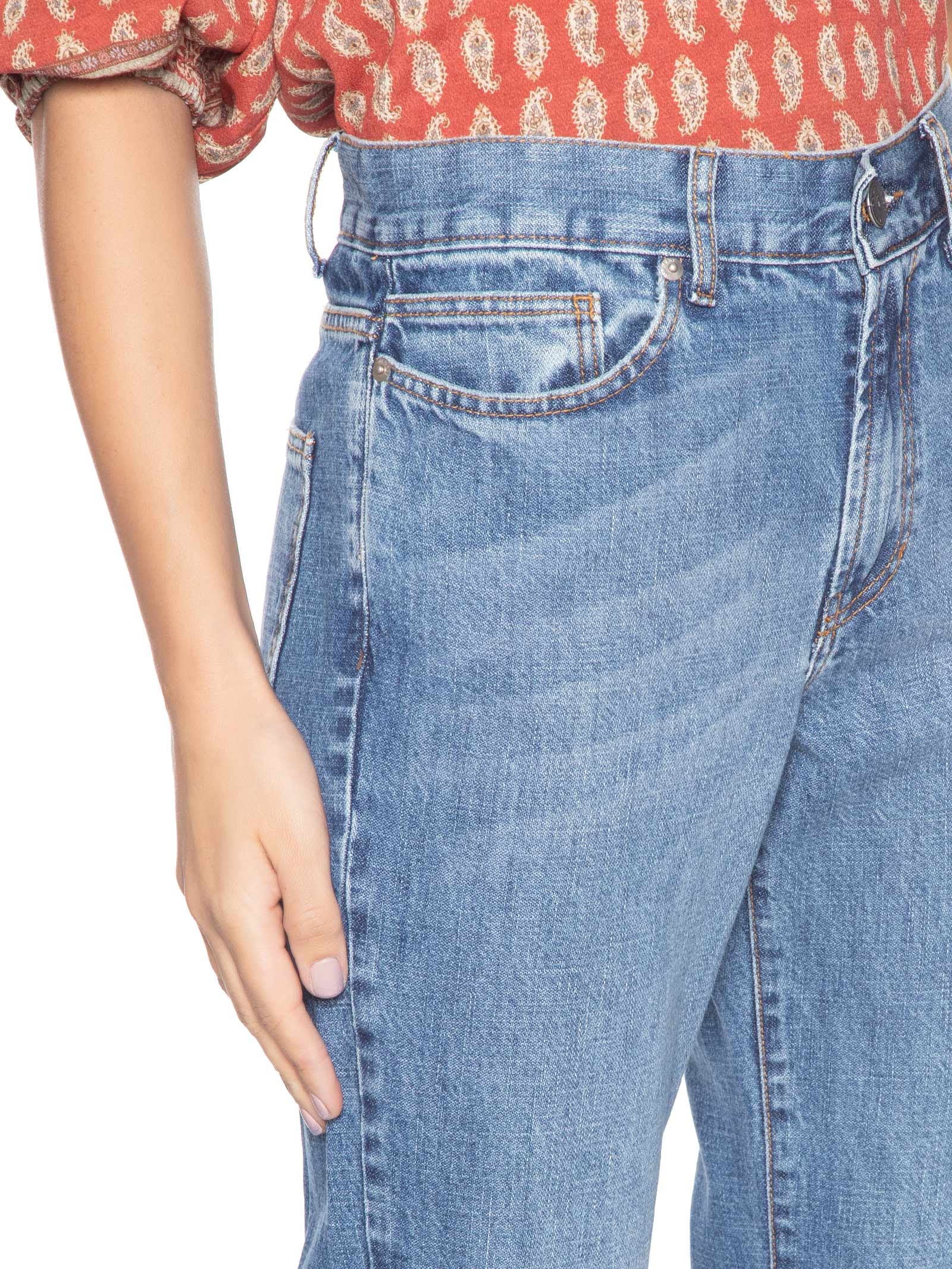 Calça Jeans Feminina Relaxed Used Azul Maria Filó