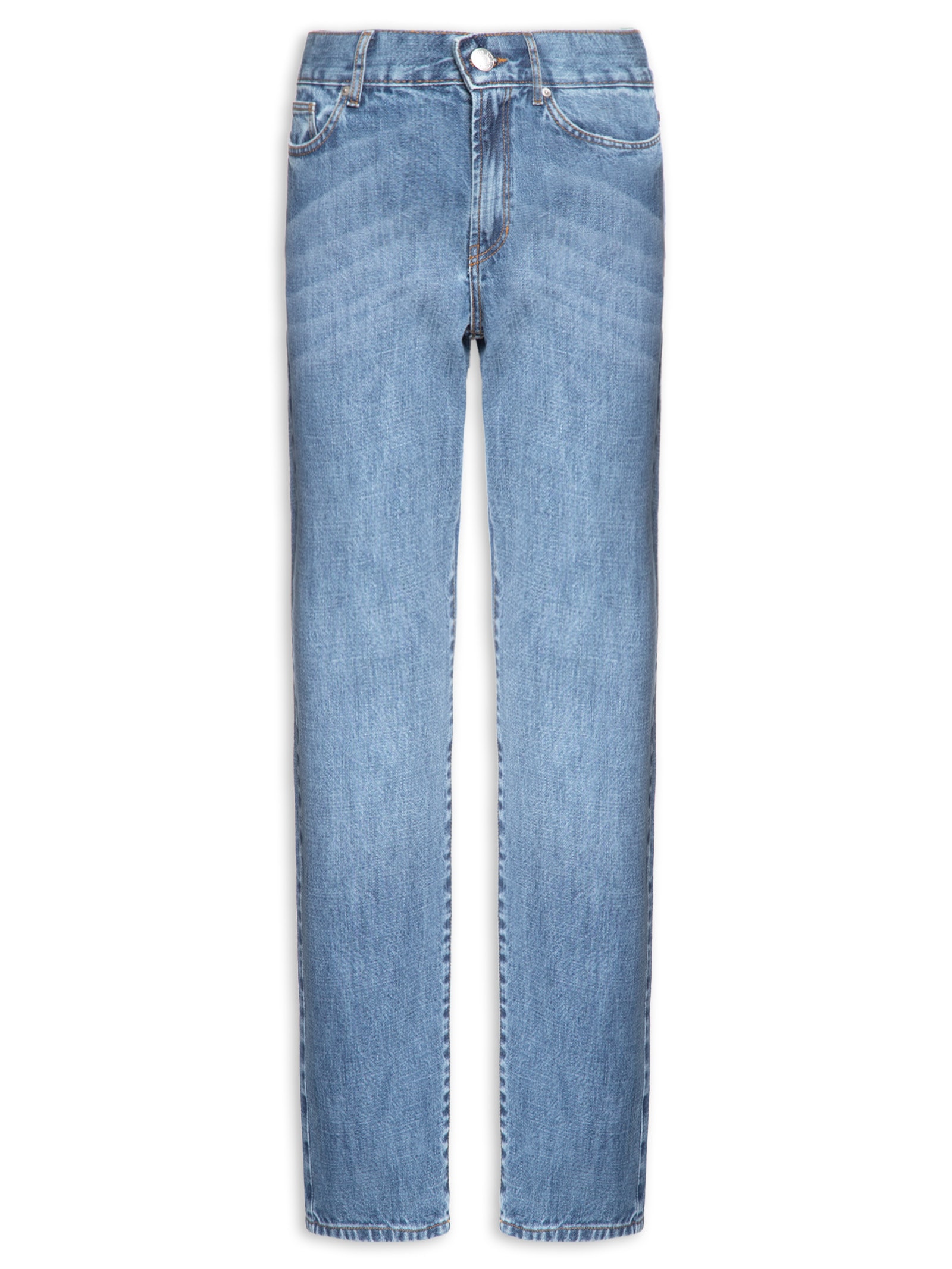 Calça Jeans Feminina Relaxed Used Azul Maria Filó