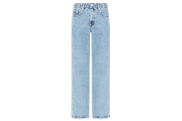 Calça Jeans Feminina Reta Cintura Baixa - Azul