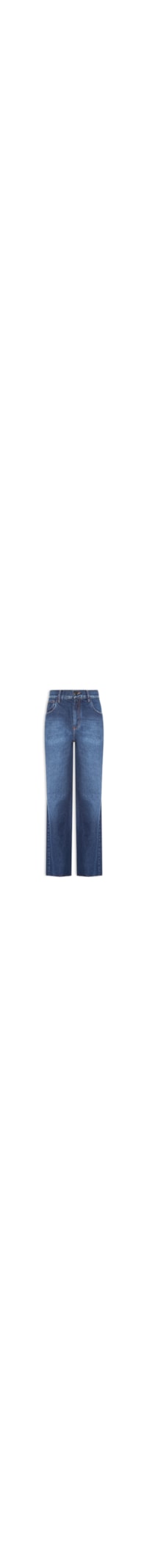 Calça Jeans Feminina Reta Lavagem Média - Azul