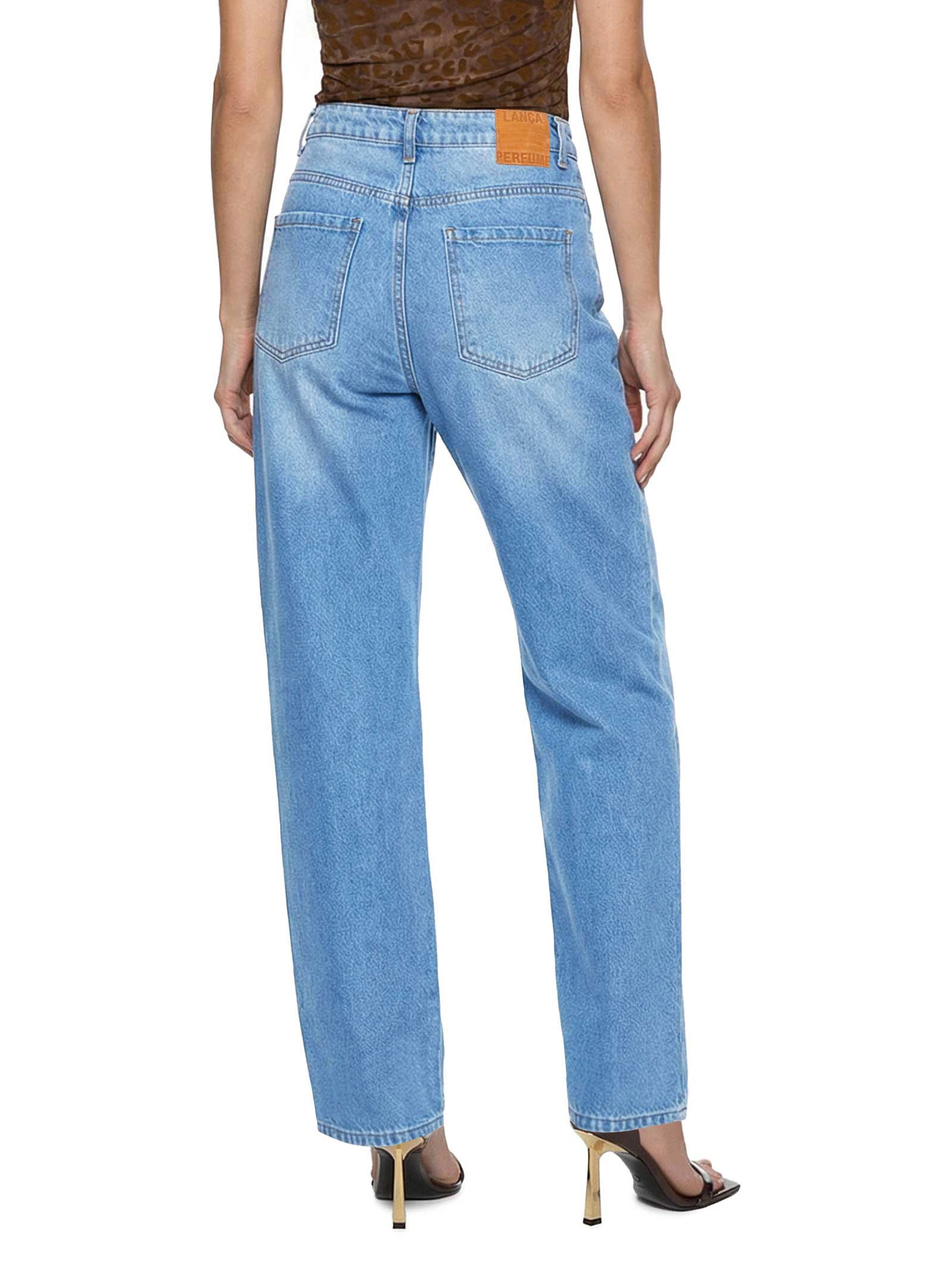 Calça Jeans Feminina Reta Super High Azul Lança Perfume