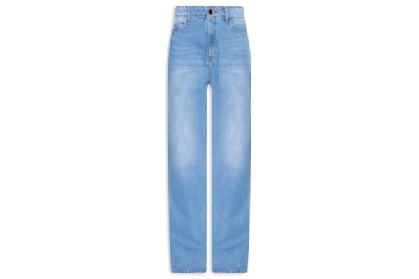 Calça Jeans Feminina Reta Super High - Azul