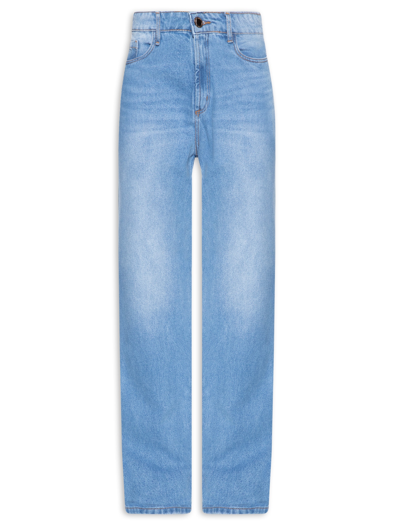 Calça Jeans Feminina Reta Super High Azul Lança Perfume