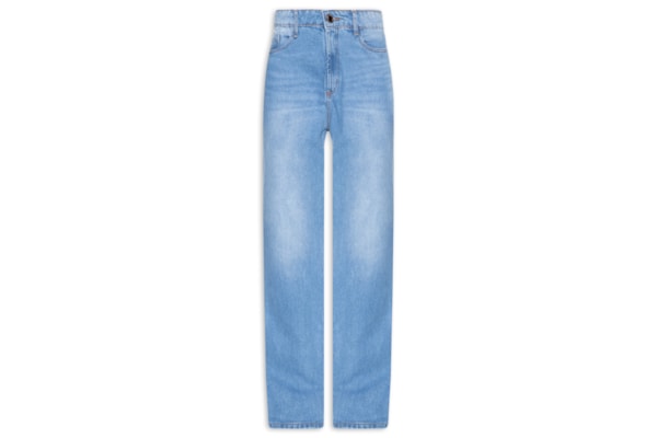 Calça Jeans Feminina Reta Super High - Azul