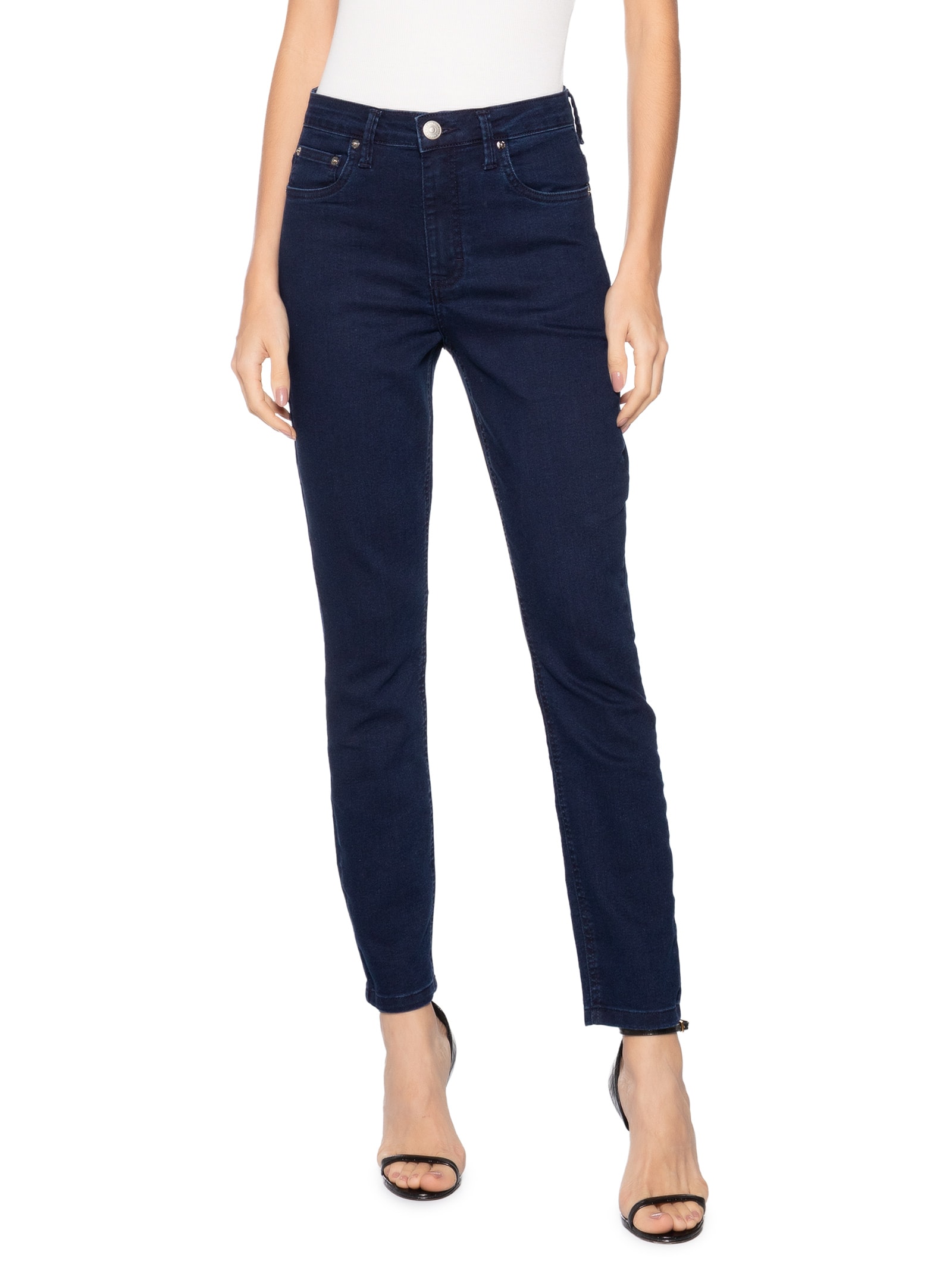 Calça Jeans Feminina Skinny Basic High Azul Animale Jeans