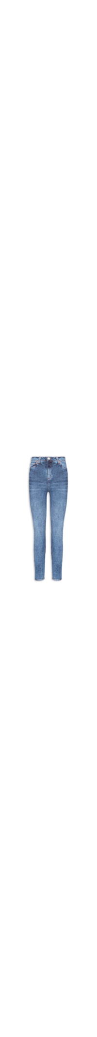 Calça Jeans Feminina Skinny Basic High Médio - Azul