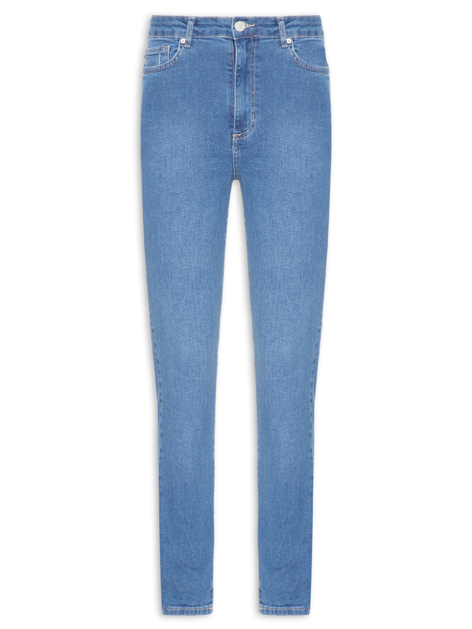 Calça Jeans Feminina Skinny Cintura Média Azul Hering