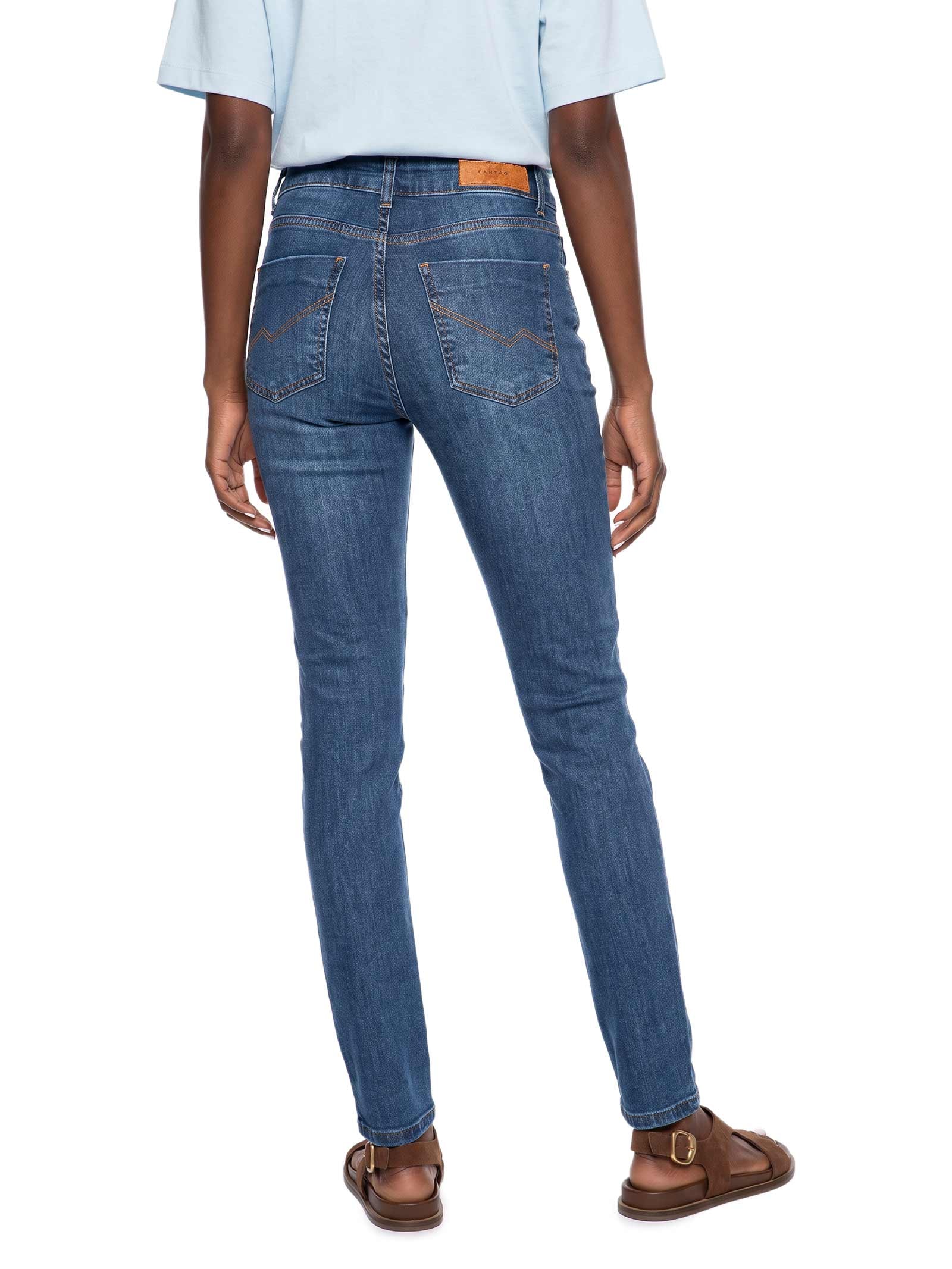 Calça Jeans Feminina Skinny Comf 1967 Azul Cantão