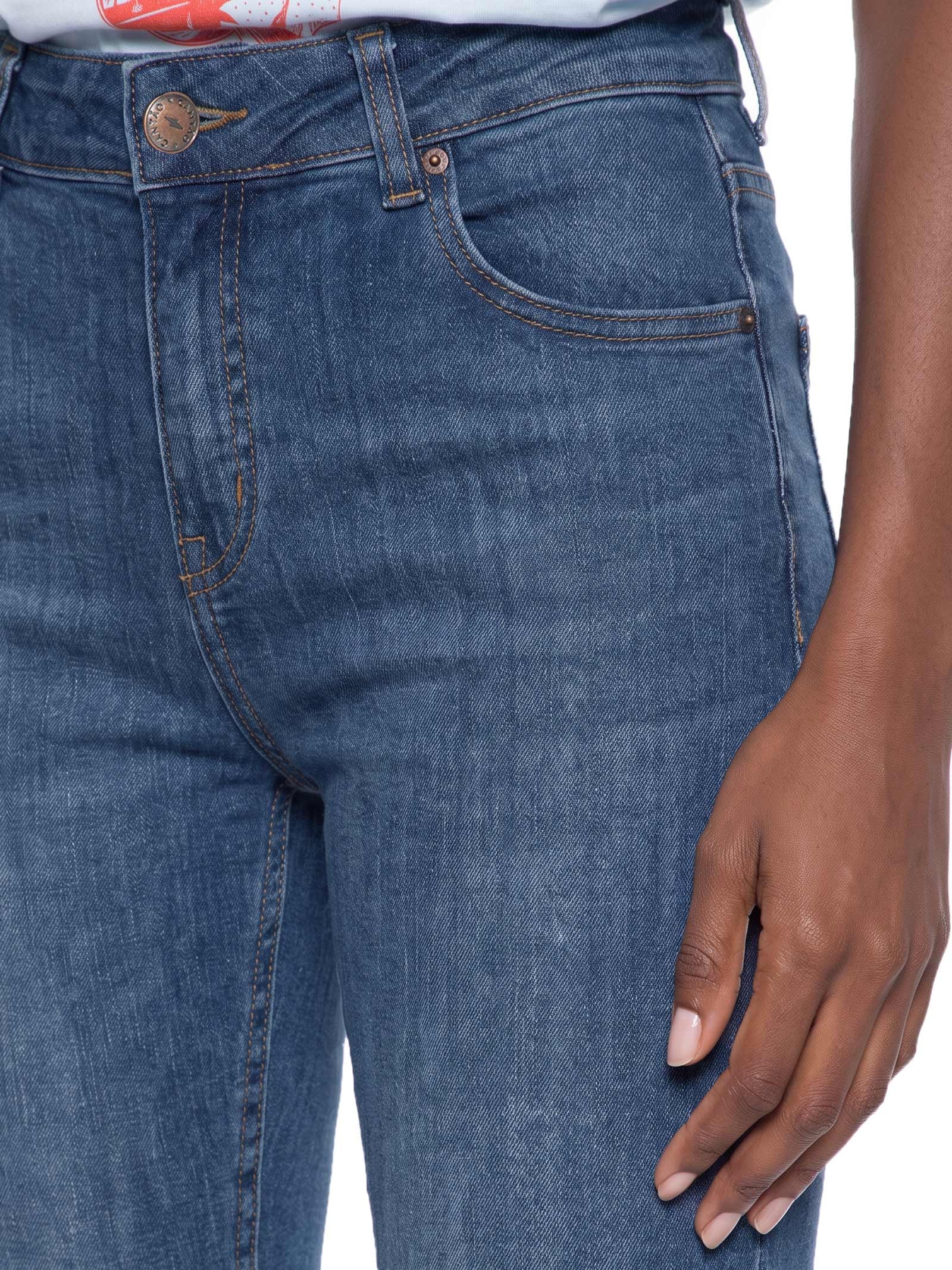 Calça Jeans Feminina Skinny Comf 1967 Azul Cantão