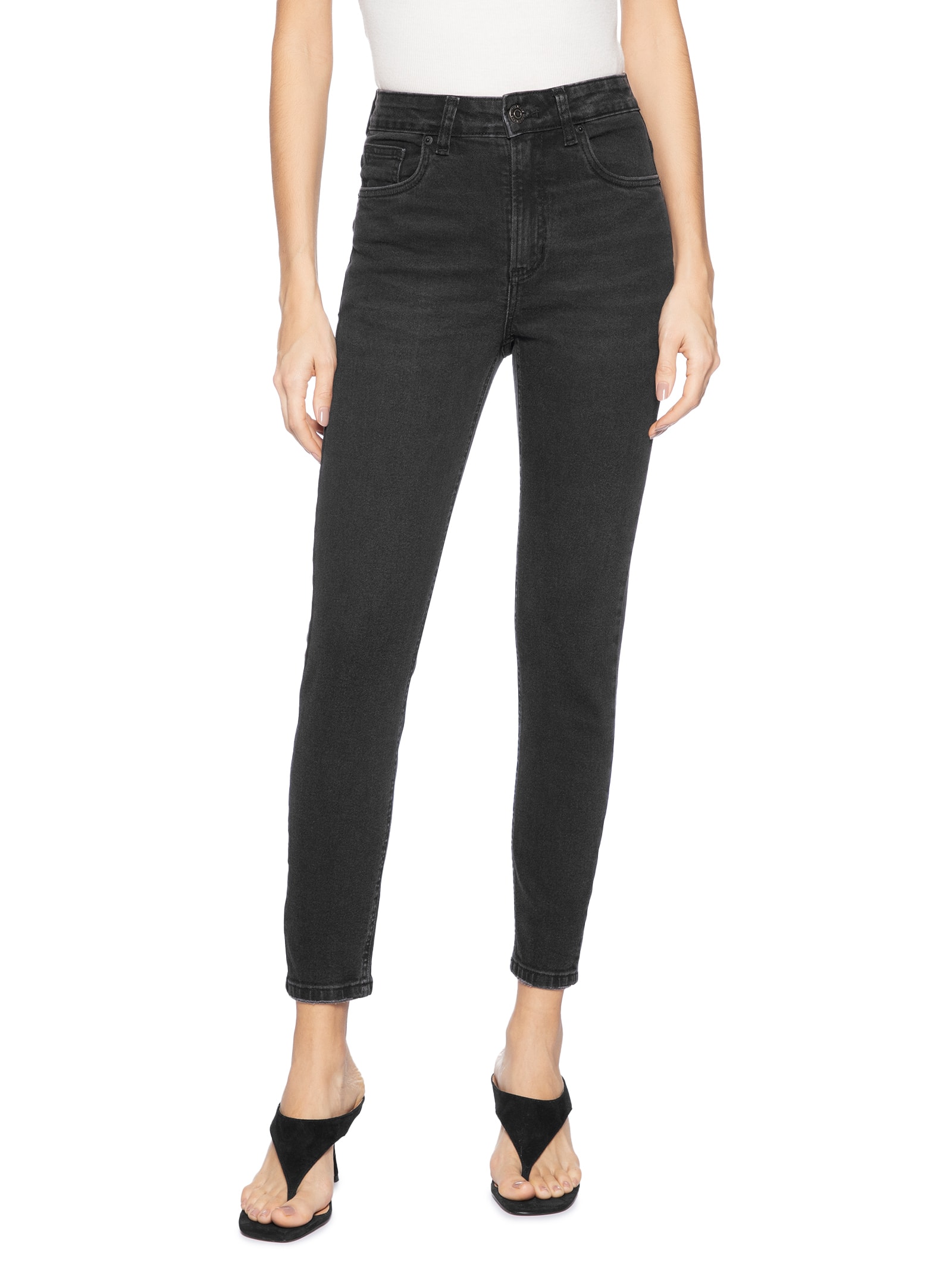 Calça Jeans Feminina Skinny Londres New Basic Preto Animale Jeans
