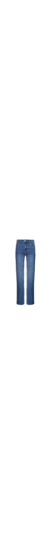 Calça Jeans Feminina Straight Leg - Azul