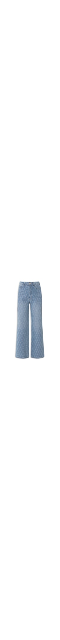 Calça Jeans Feminina Strass - Azul