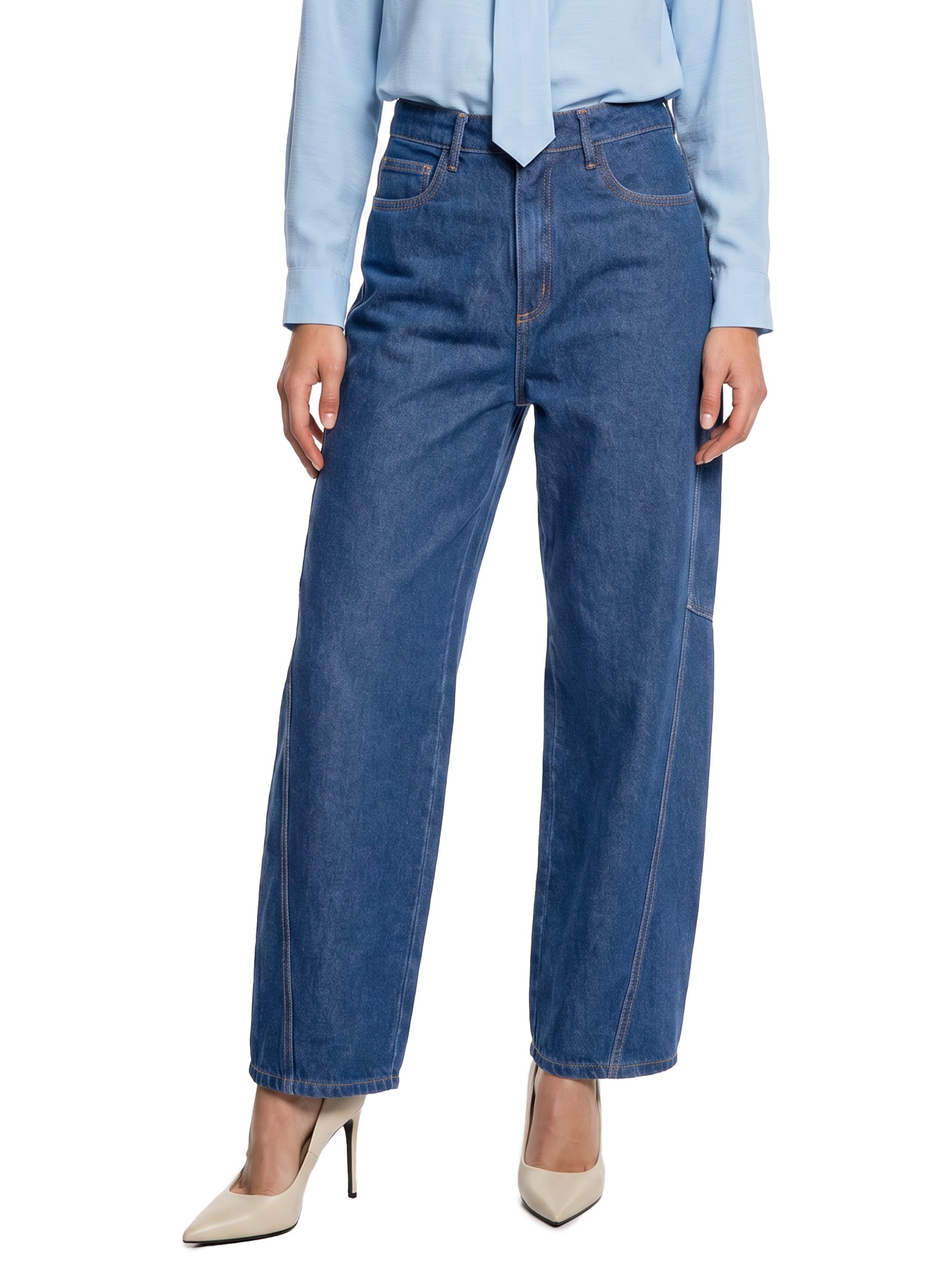 Calça Jeans Feminina Super Baggy – Azul Lança Perfume