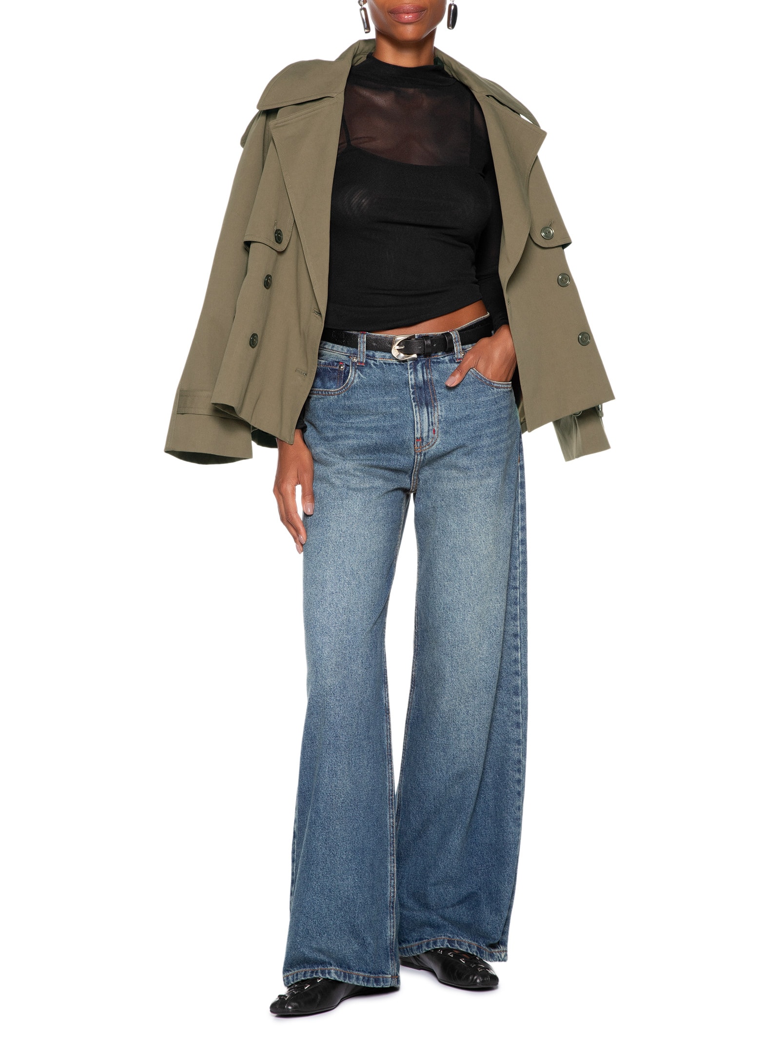 Calça Jeans Feminina Wide Leg Azul Animale Jeans