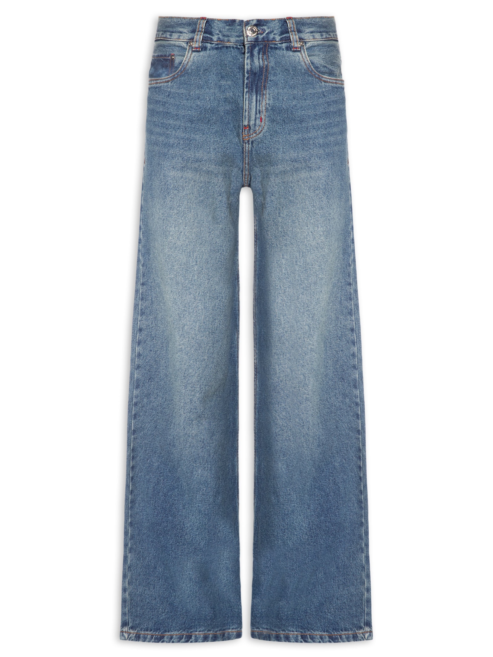 Calça Jeans Feminina Wide Leg Azul Animale Jeans