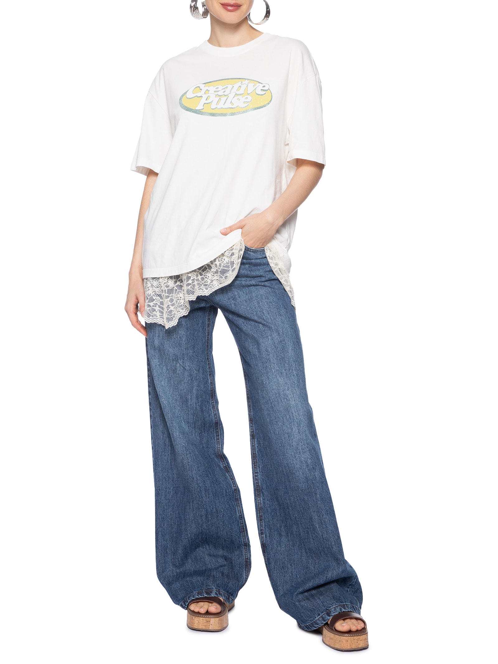 Calça Jeans Feminina Wide Leg Copenhague New B Azul Animale Jeans