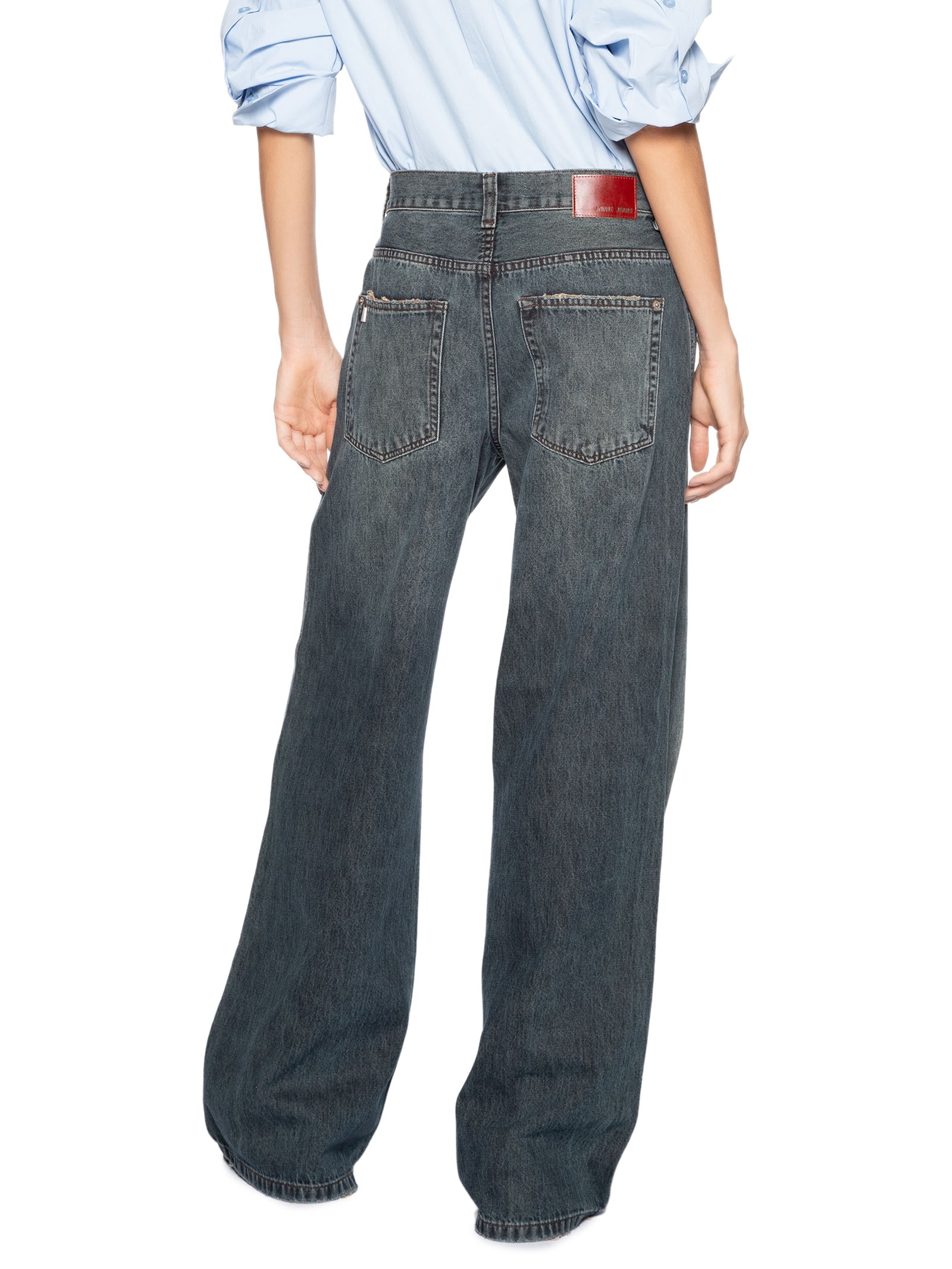 Calça Jeans Feminina Wide Leg New Basic Azul Animale Jeans