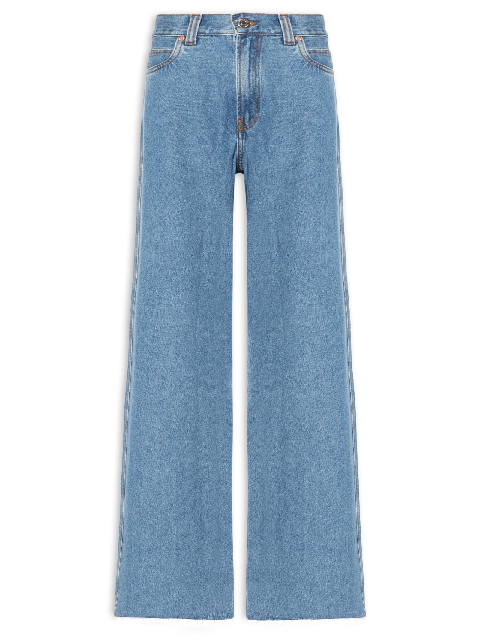 Calça Jeans Feminina Wide Leg New Basic Azul Animale Jeans