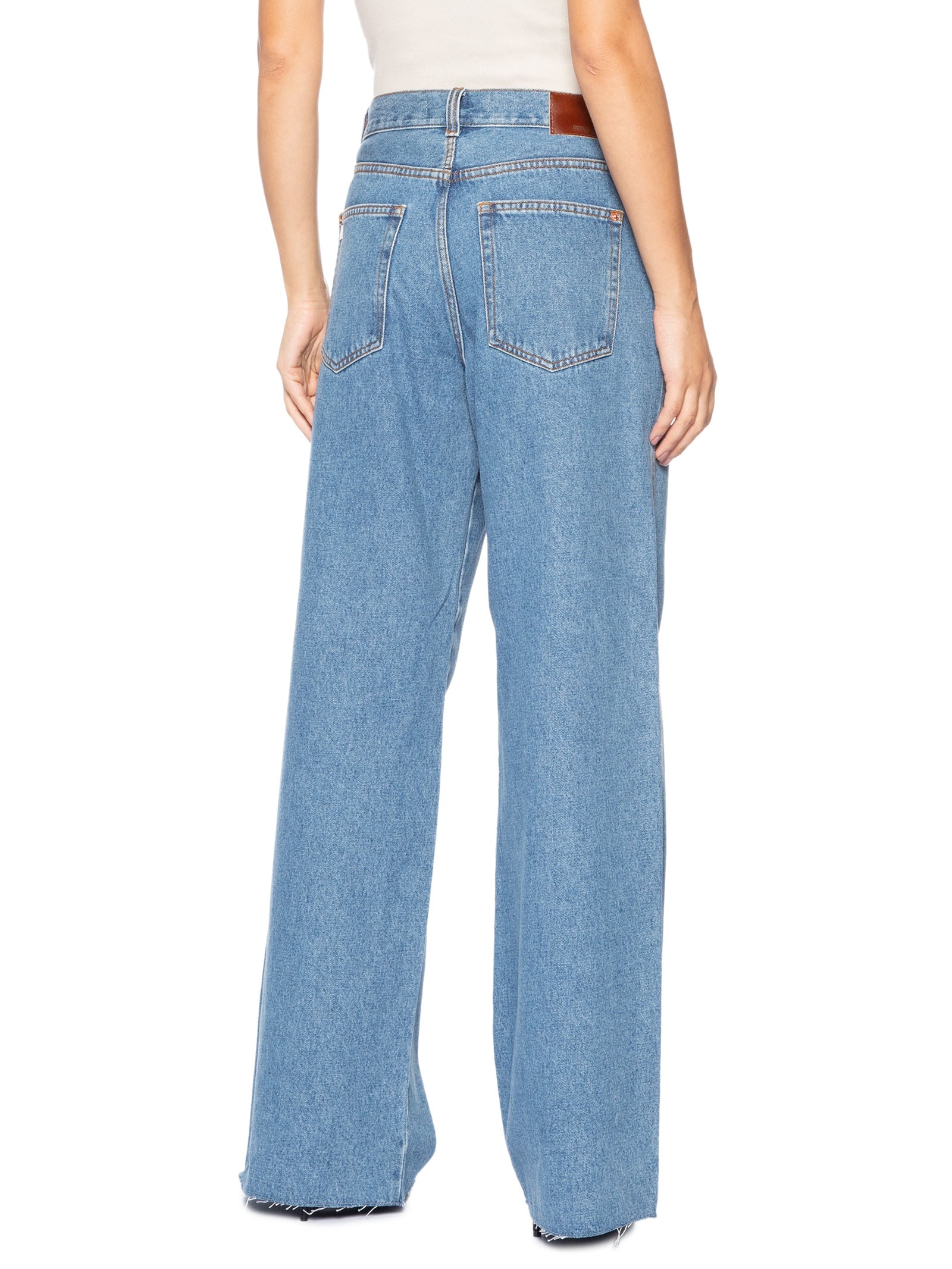 Calça Jeans Feminina Wide Leg New Basic Azul Animale Jeans