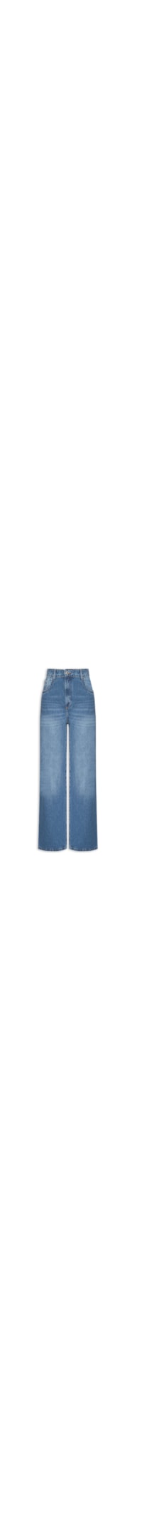 Calça Jeans Feminina Wide Leg Super High - Azul