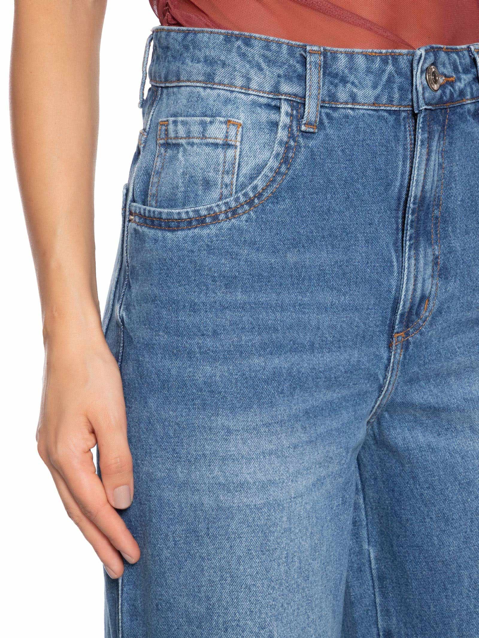 Calça Jeans Feminina Wide Leg Super High Azul My Favorite