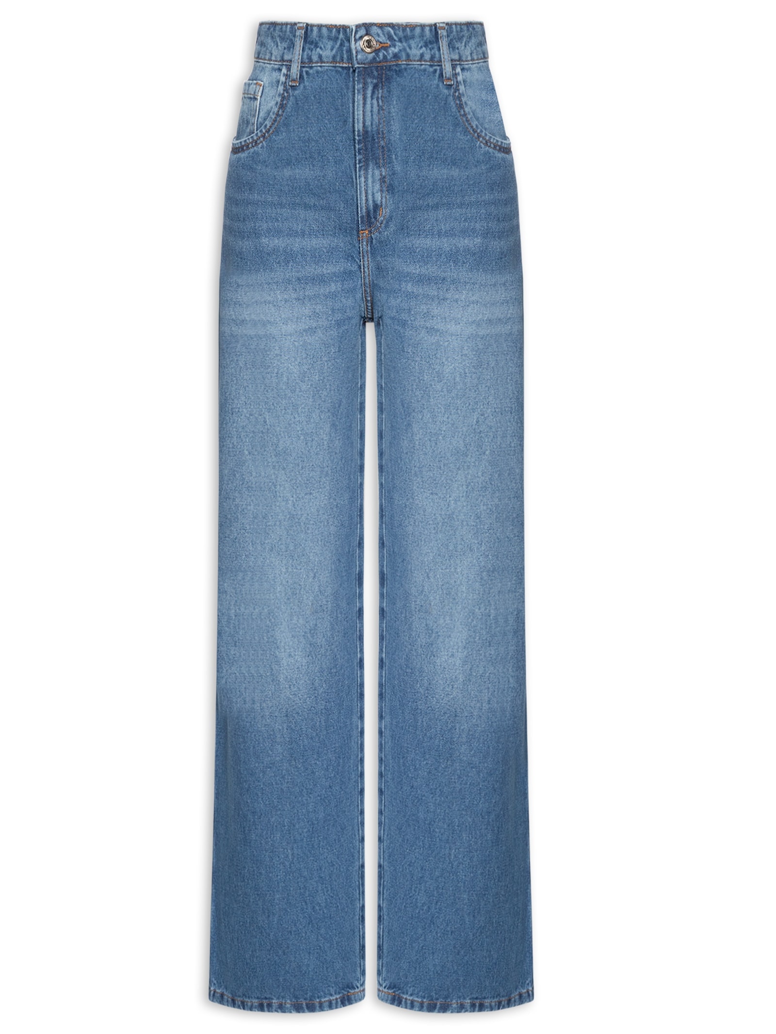 Calça Jeans Feminina Wide Leg Super High Azul My Favorite