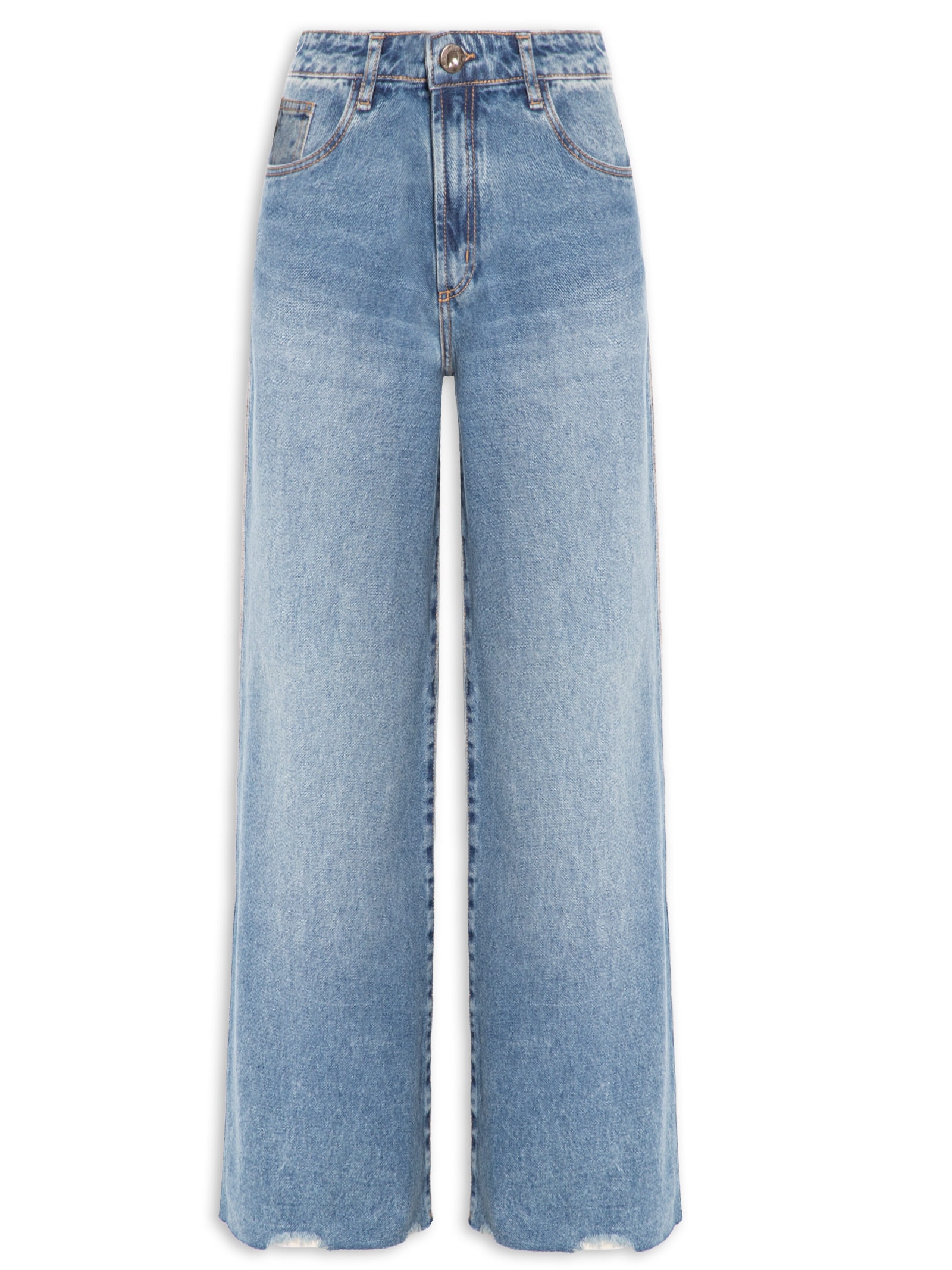 Calça Jeans Feminina Wide Leg – Azul Lança Perfume