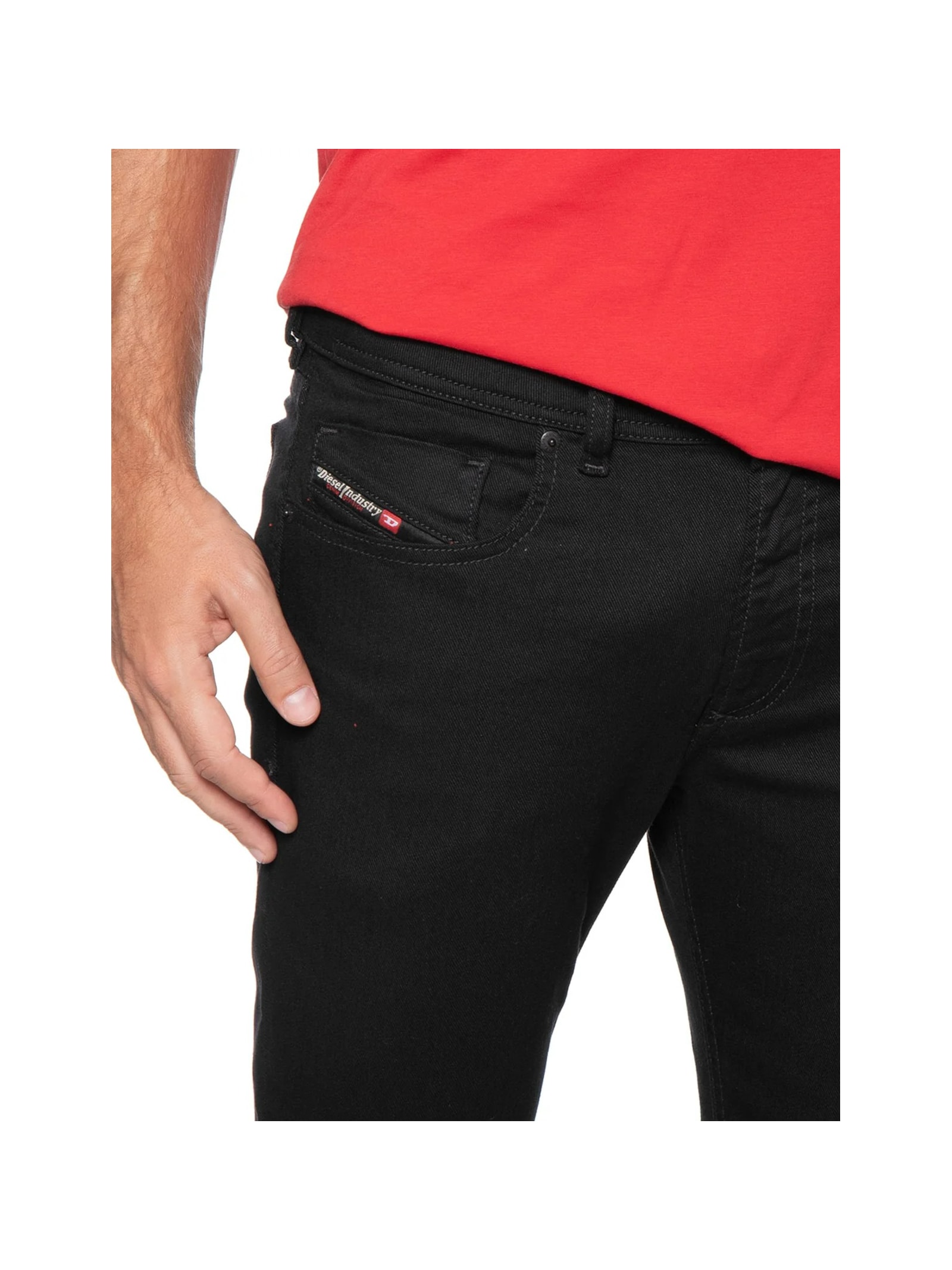 Calça Jeans Masculina 1979 Sleenker Black Denim Preto Diesel