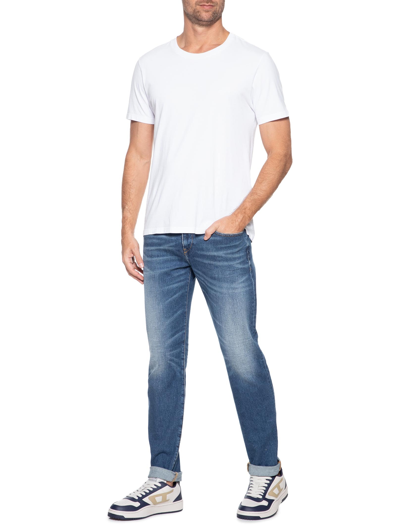 Calça Jeans Masculina 2019 D-Strukt L.32 Trousers Blue Denim Azul Diesel