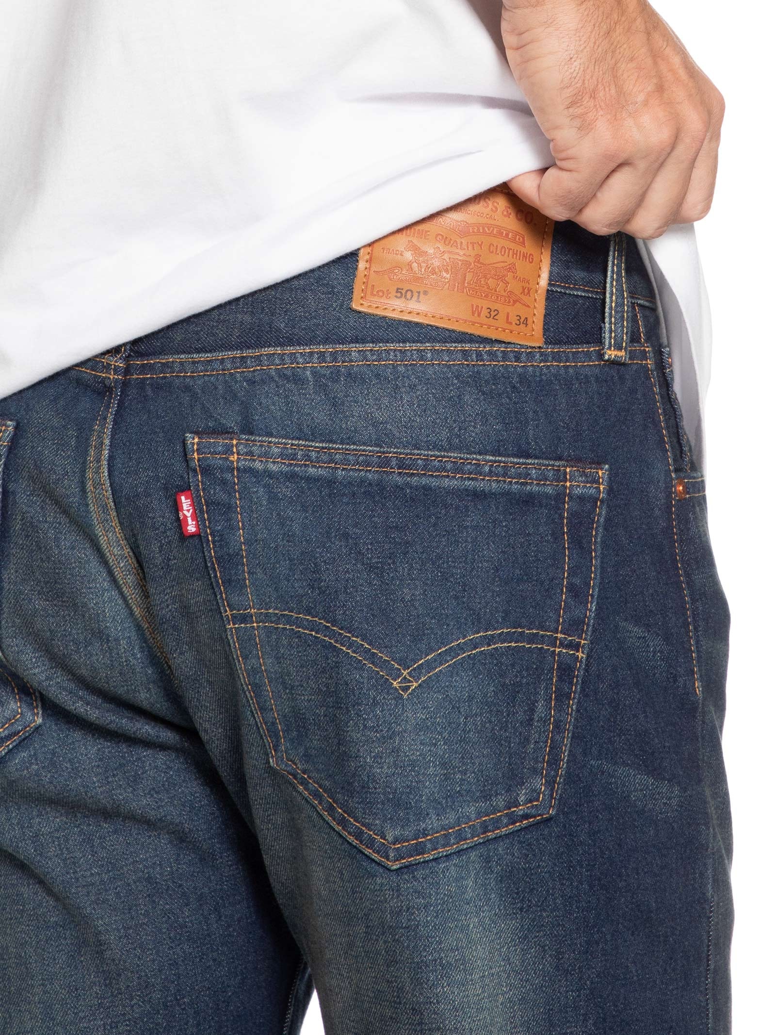 Calça Jeans Masculina 501® Original Fit Selvedge Azul Levi's