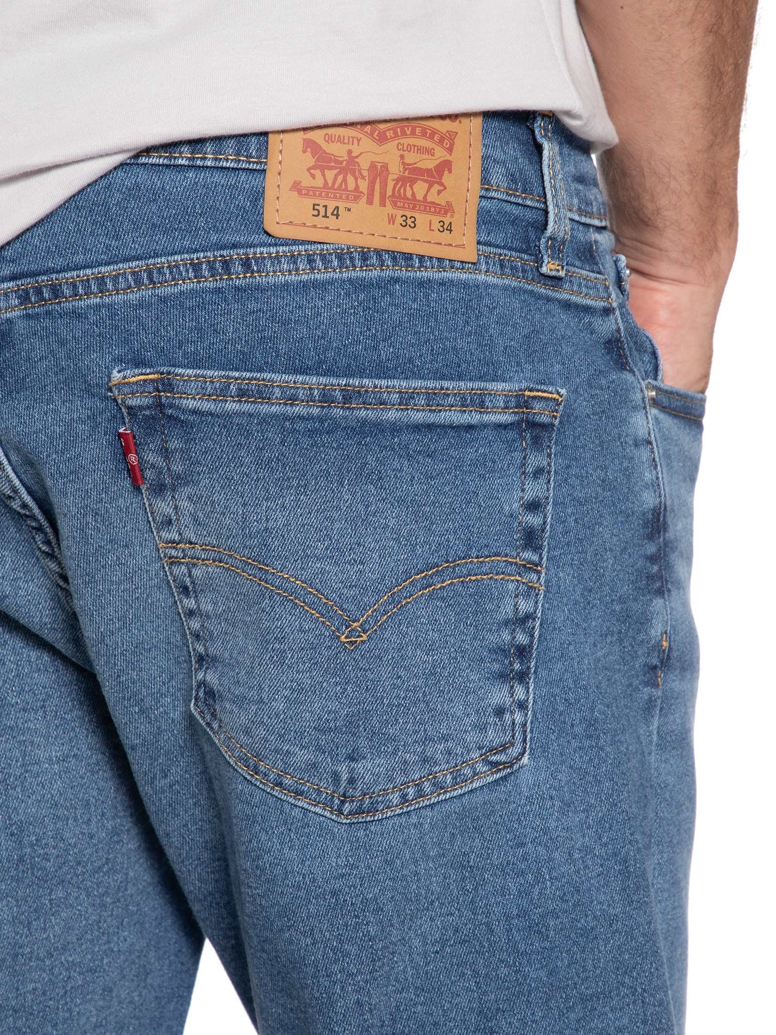 Calça Jeans Masculina 514® Straight Fit Azul Levi's