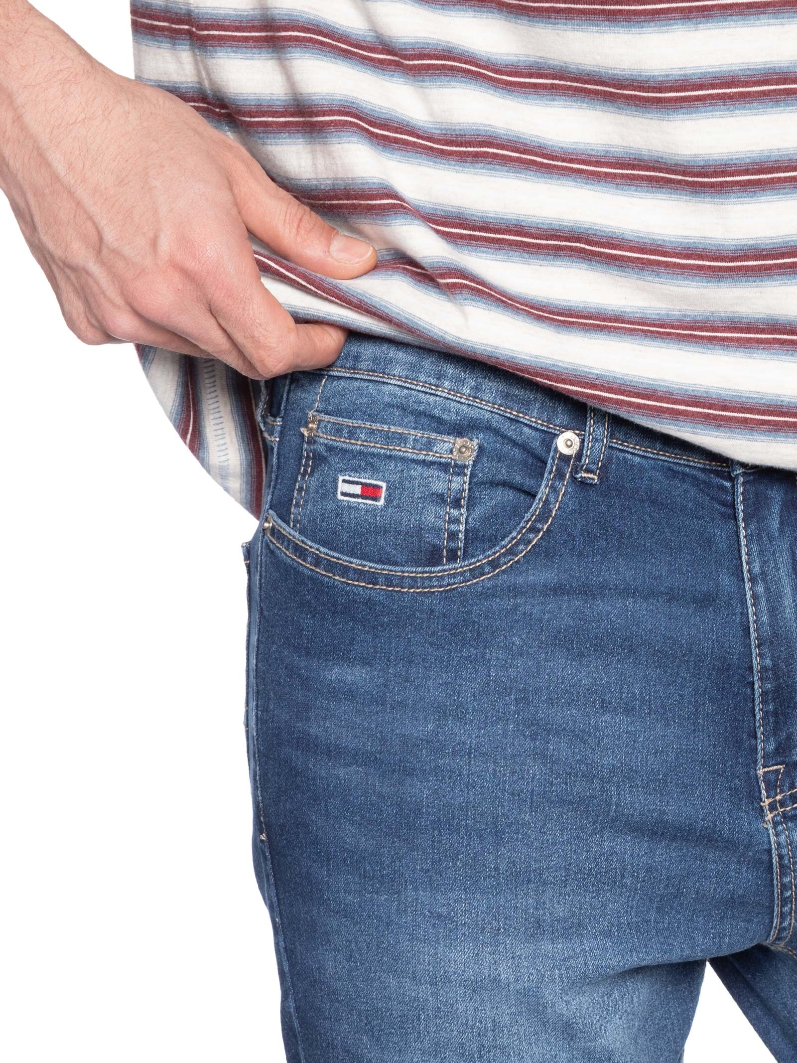 Calça Jeans Masculina Austin Slim Fit Tapered Azul Tommy Jeans