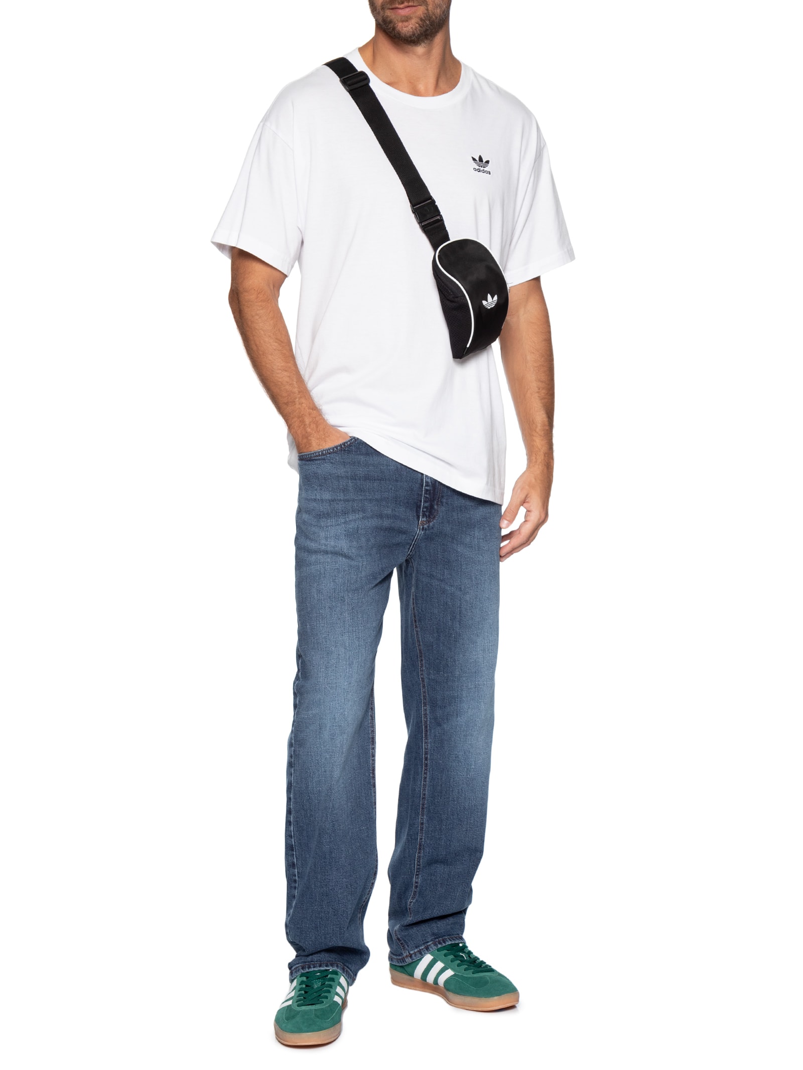 Calça Jeans Masculina Azul Forum + Adidas