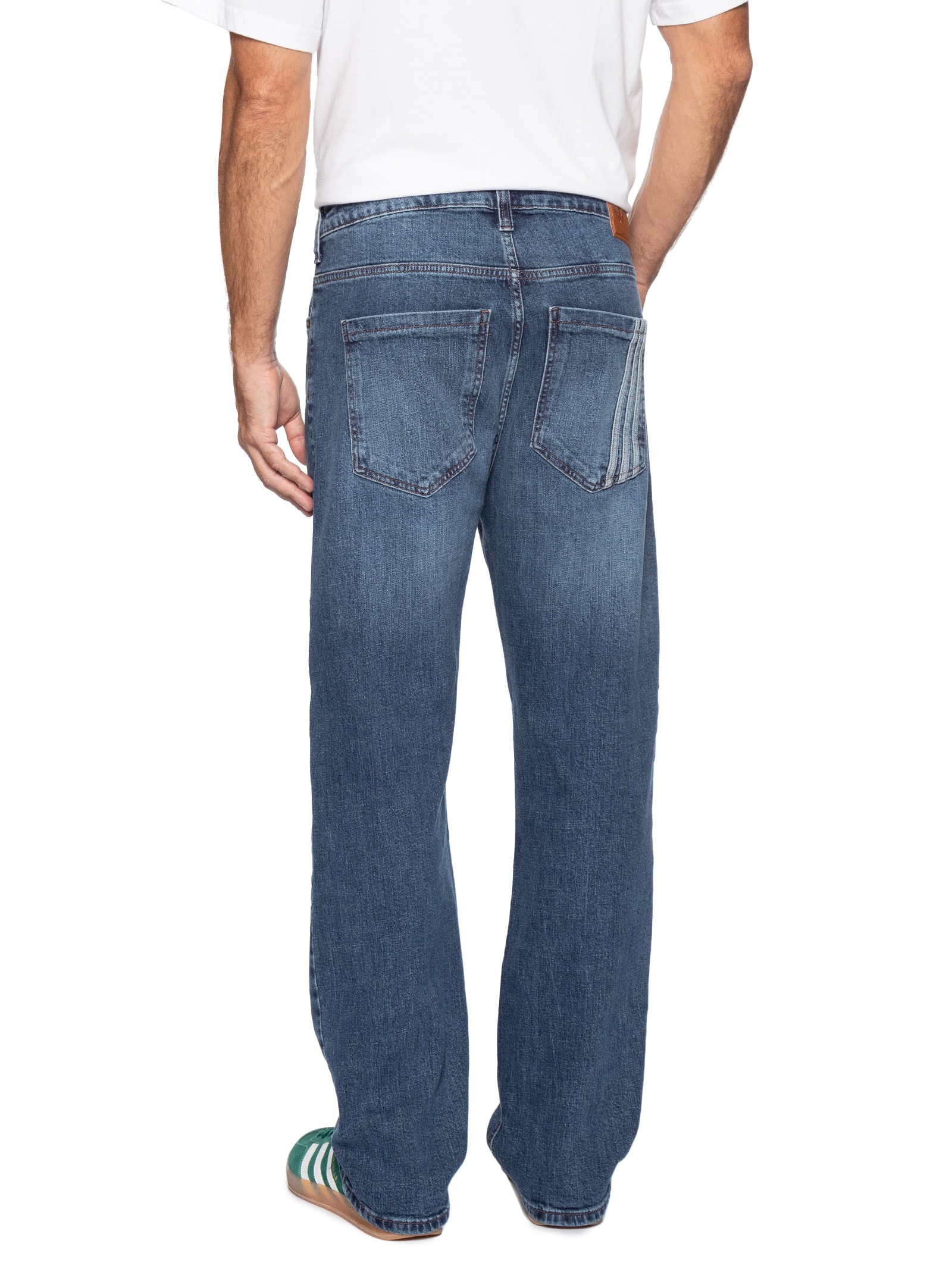 Calça Jeans Masculina Azul Forum + Adidas