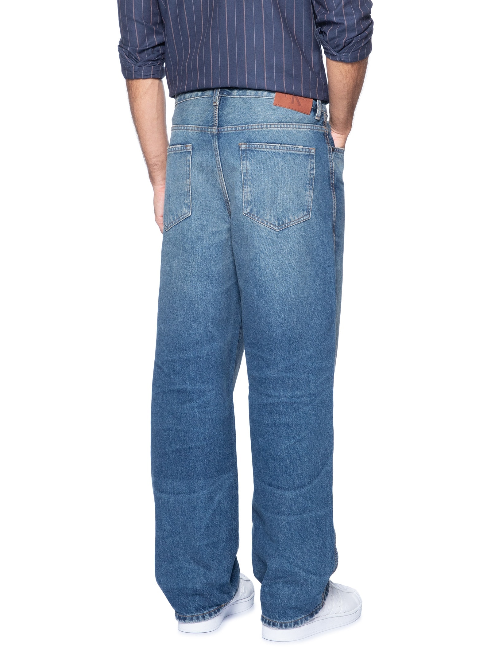 Calça Jeans Masculina Baggy 5 Pockets Azul Calvin Klein Jeans