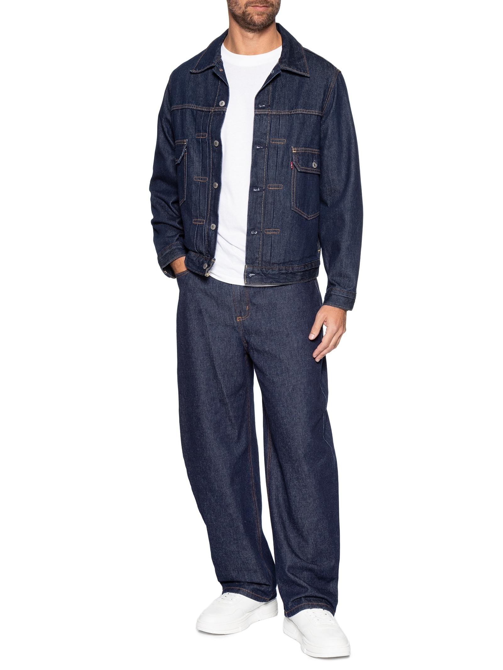 Calça Jeans Masculina Barrel Fit Azul Hering