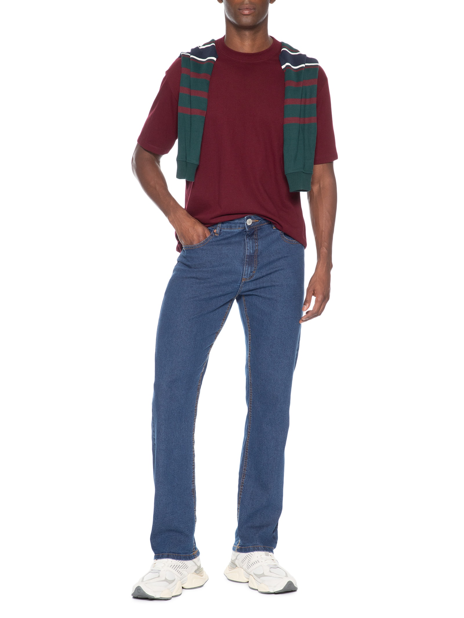 Calça Jeans Masculina Básica Slim Fit Azul Hering