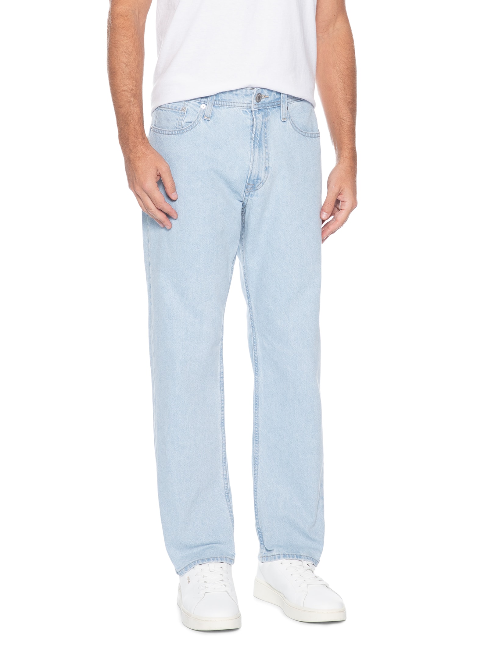 Calça Jeans Masculina Chris Original Fit Azul Claro Jack & Jones
