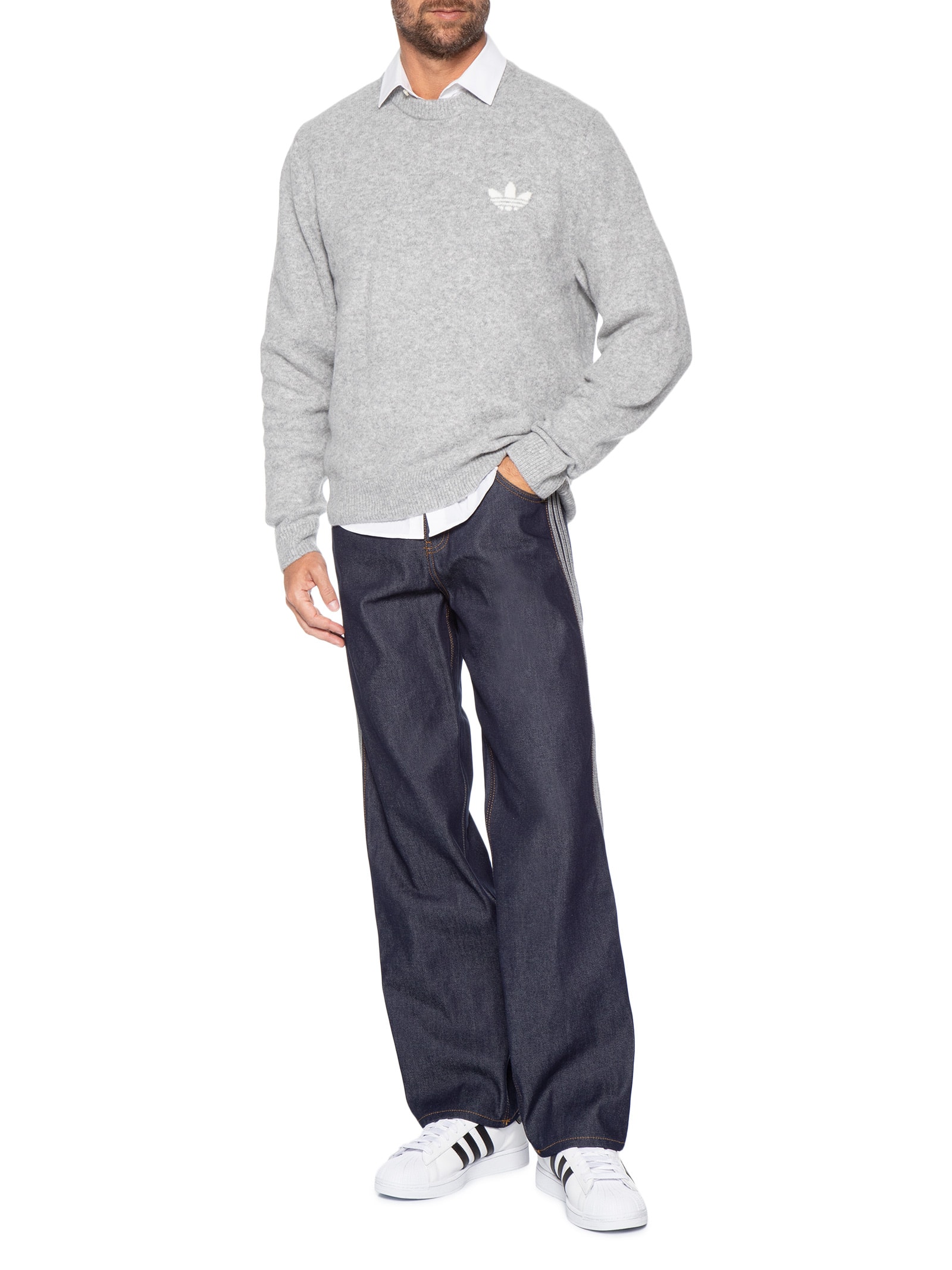 Calça Jeans Masculina Firebird 3 Listras Azul Adidas Originals