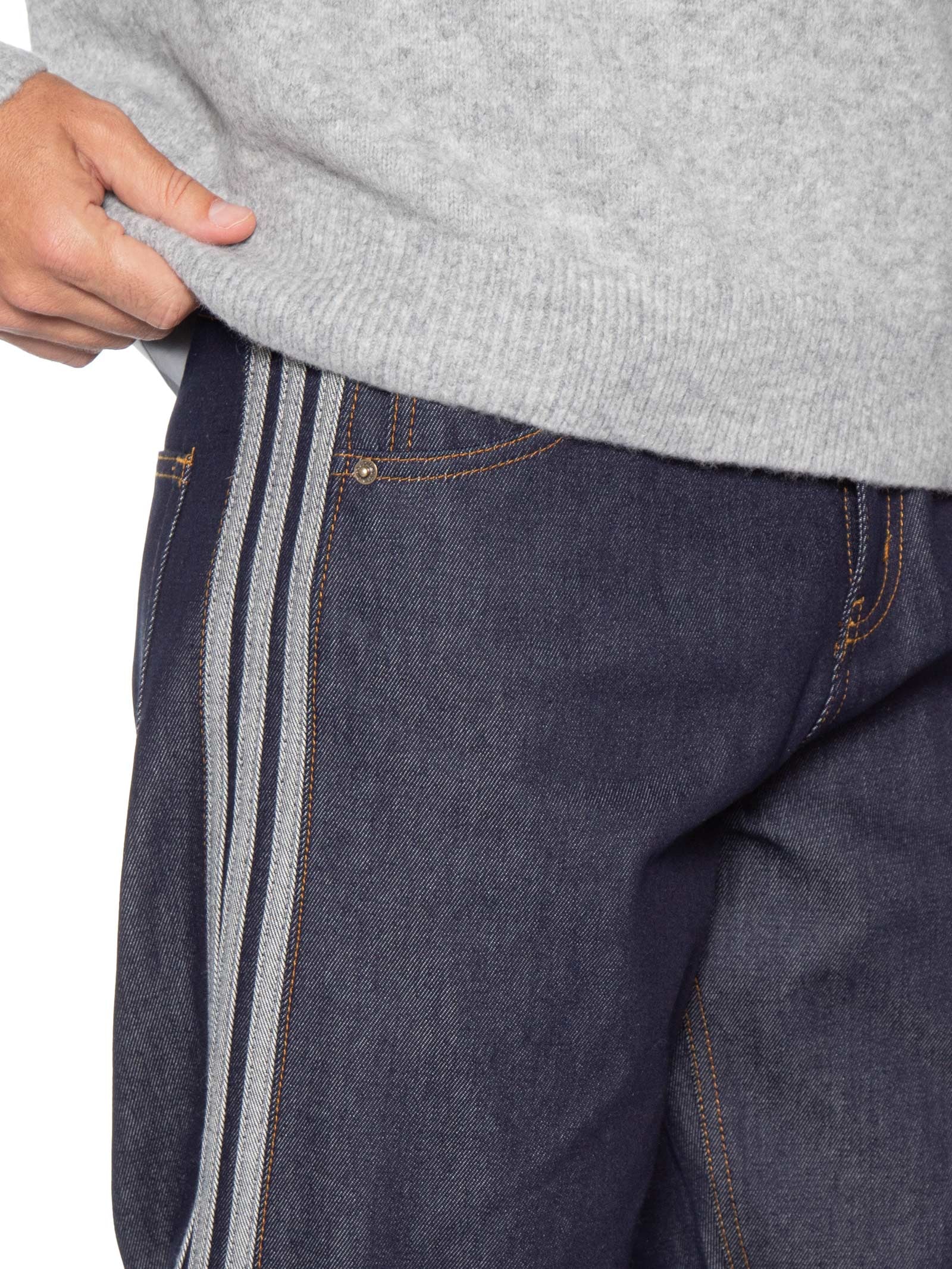 Calça Jeans Masculina Firebird 3 Listras Azul Adidas Originals