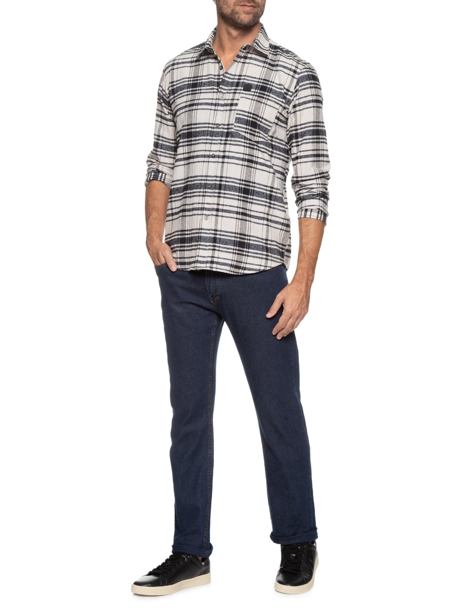 Calça Jeans Masculina Five Pockets Slim Azul Calvin Klein Jeans