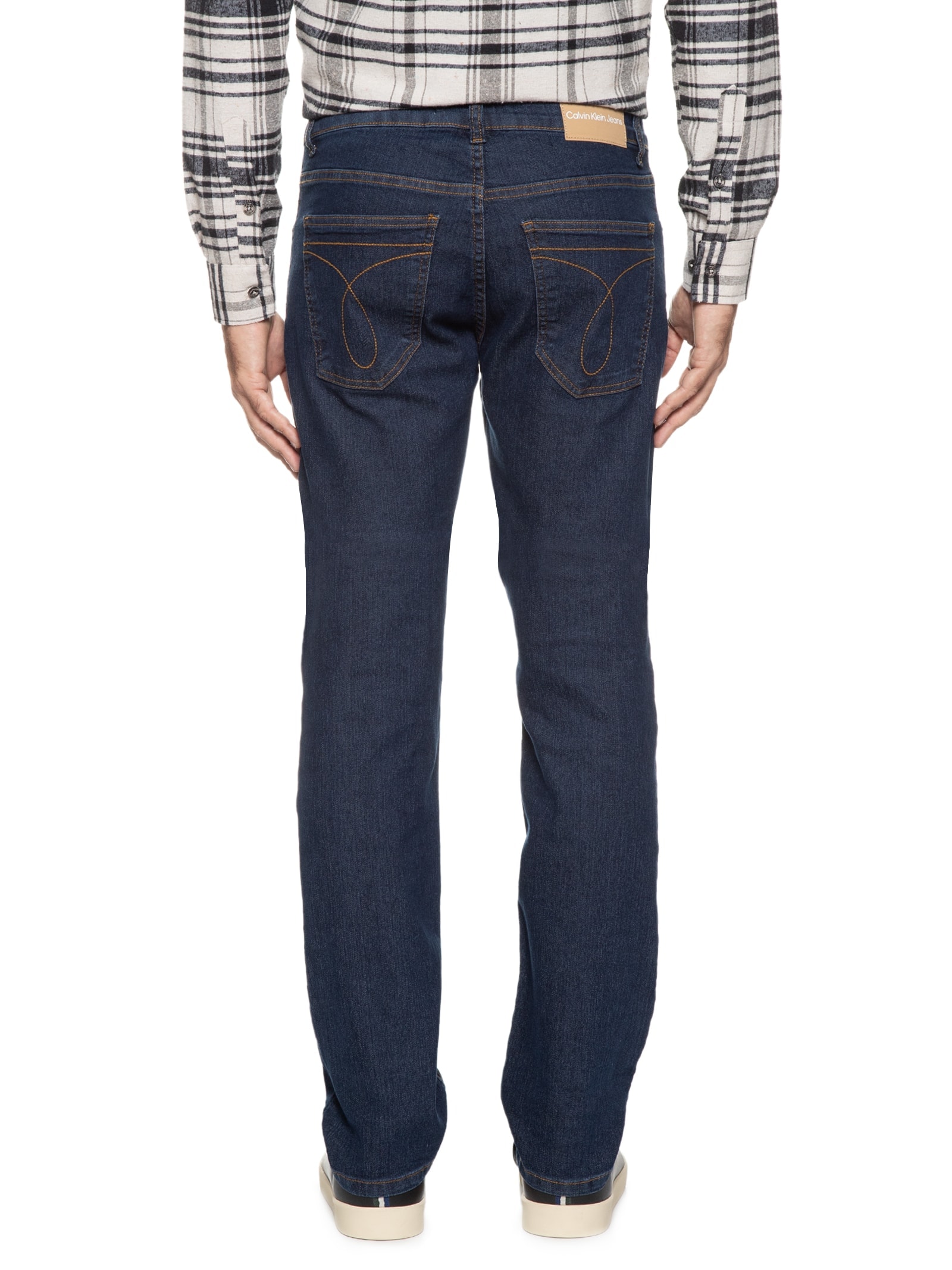 Calça Jeans Masculina Five Pockets Slim Azul Calvin Klein Jeans