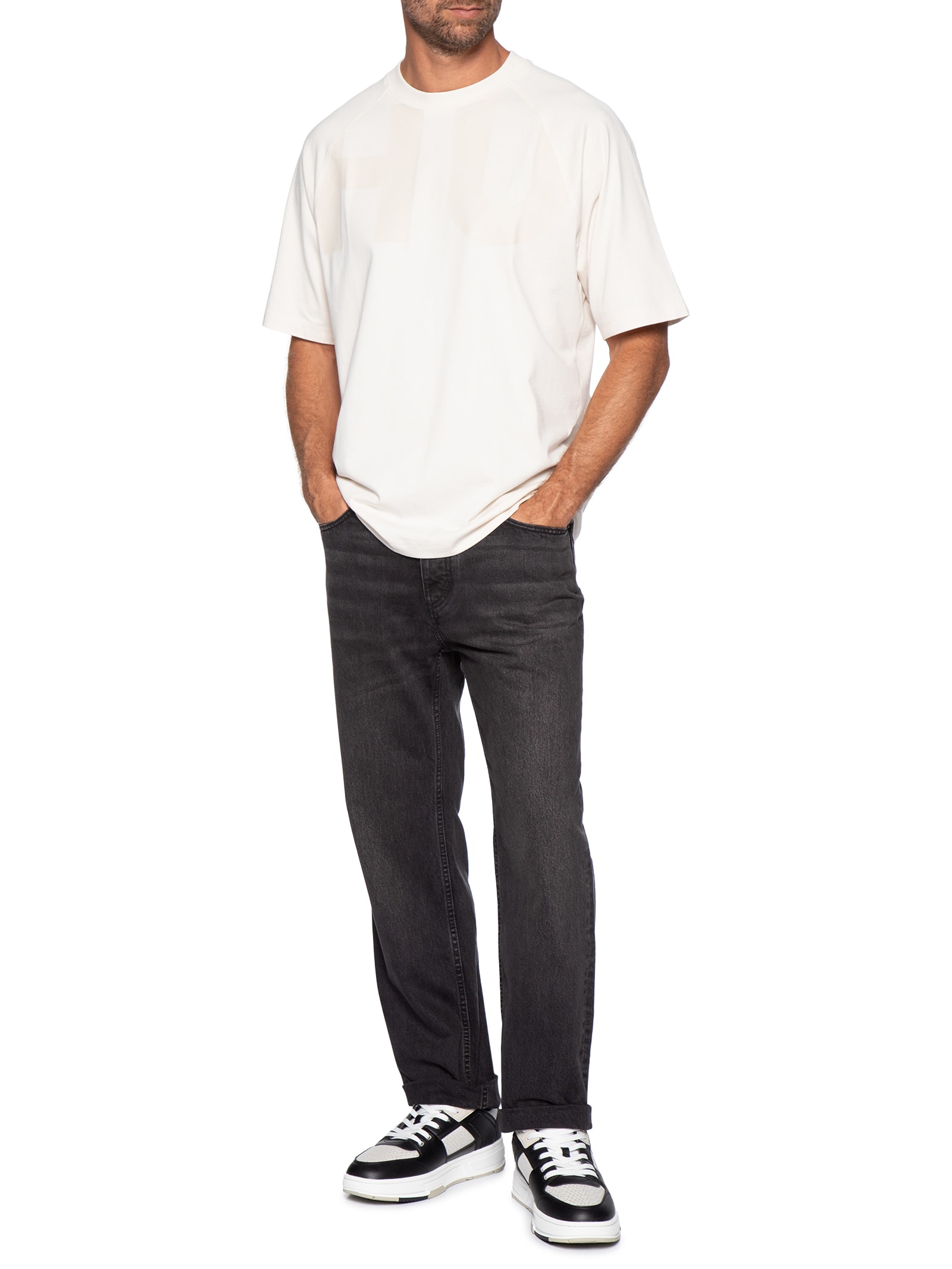 Calça Jeans Masculina Regular-Fit Jonah Cinza Hugo