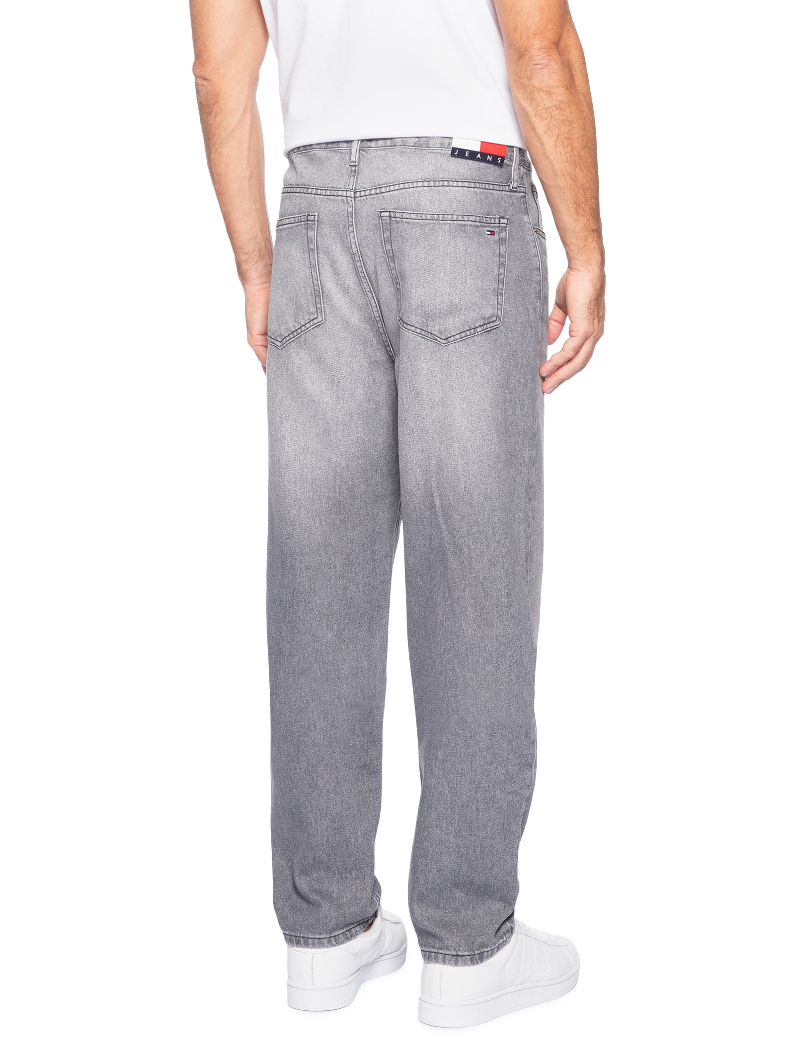 Calça Jeans Masculina Regular Tapped Fit Sonny Cinza Tommy Jeans