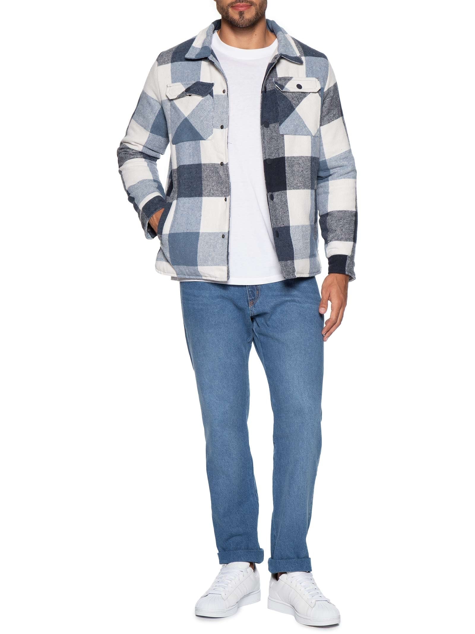 Calça Jeans Masculina Reta Azul Basiq Men