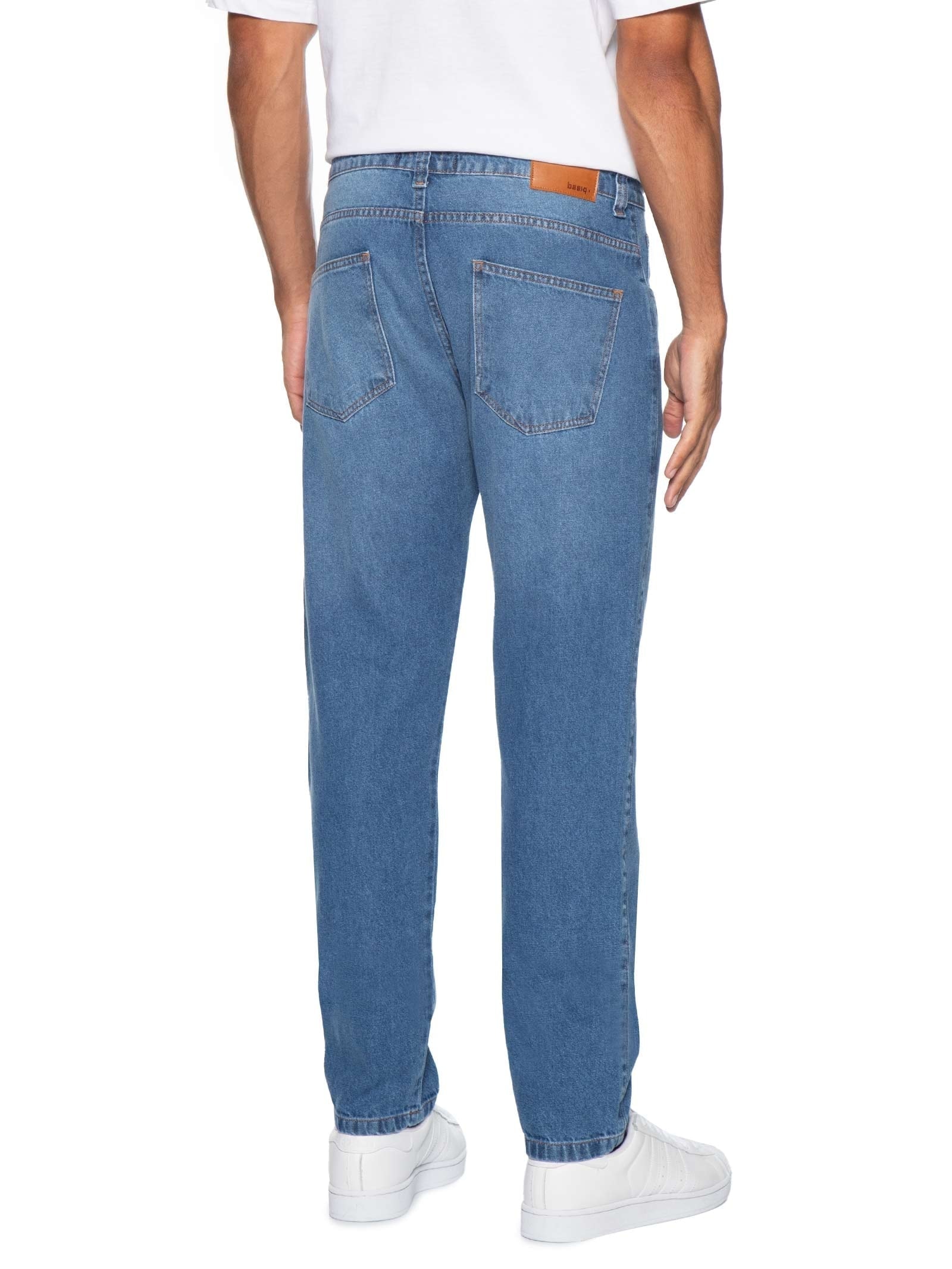 Calça Jeans Masculina Reta Azul Basiq Men