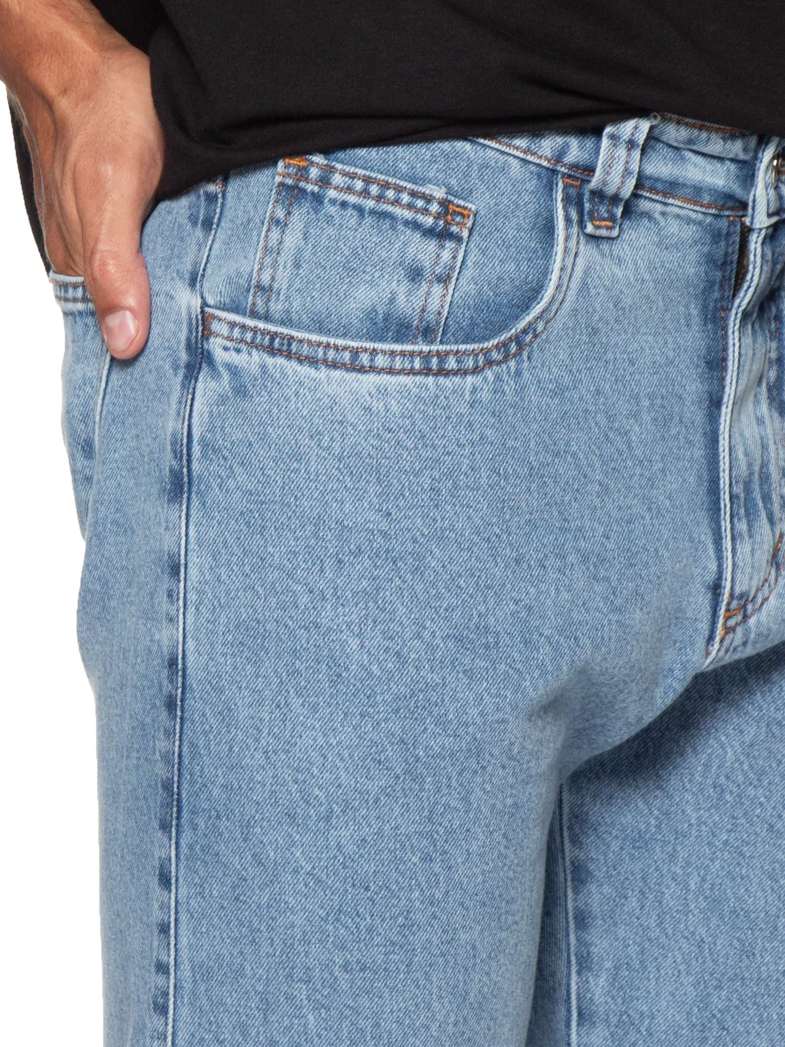Calça Jeans Masculina Reta Azul Basiq Men